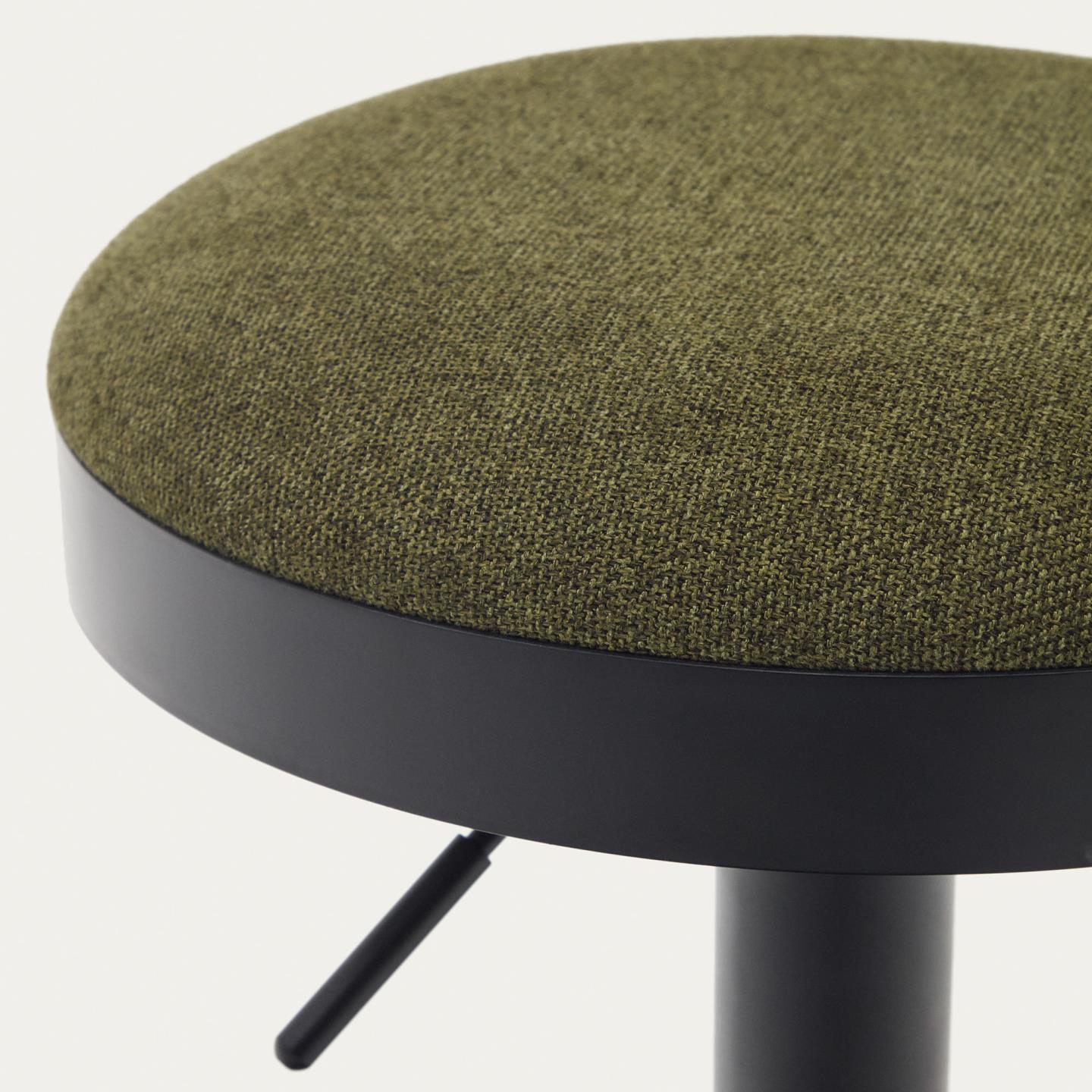 Stołek barowy ZAIB ciemnozielony szenil La Forma Eye on Design