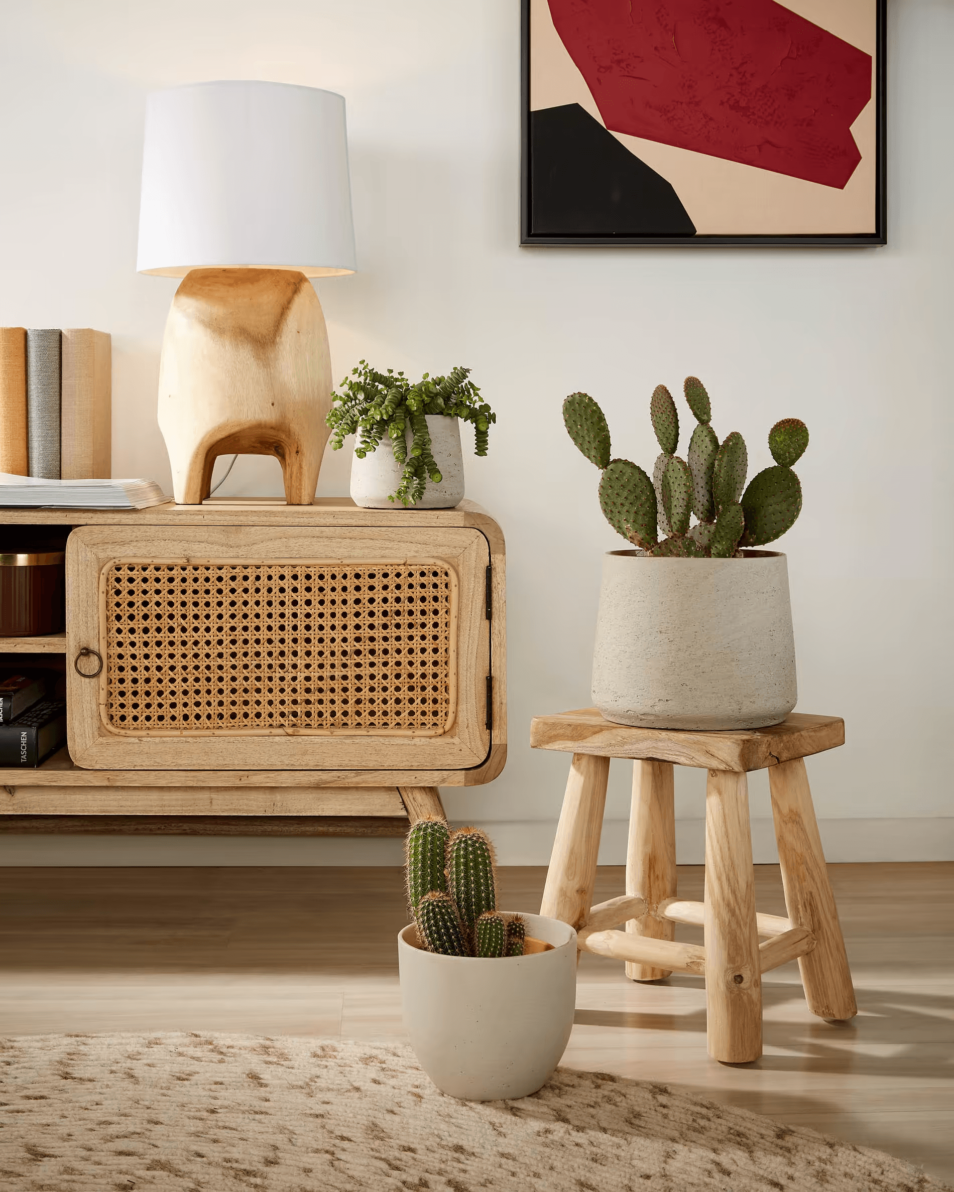 Stołek YUMBI lite drewno tekowe La Forma Eye on Design