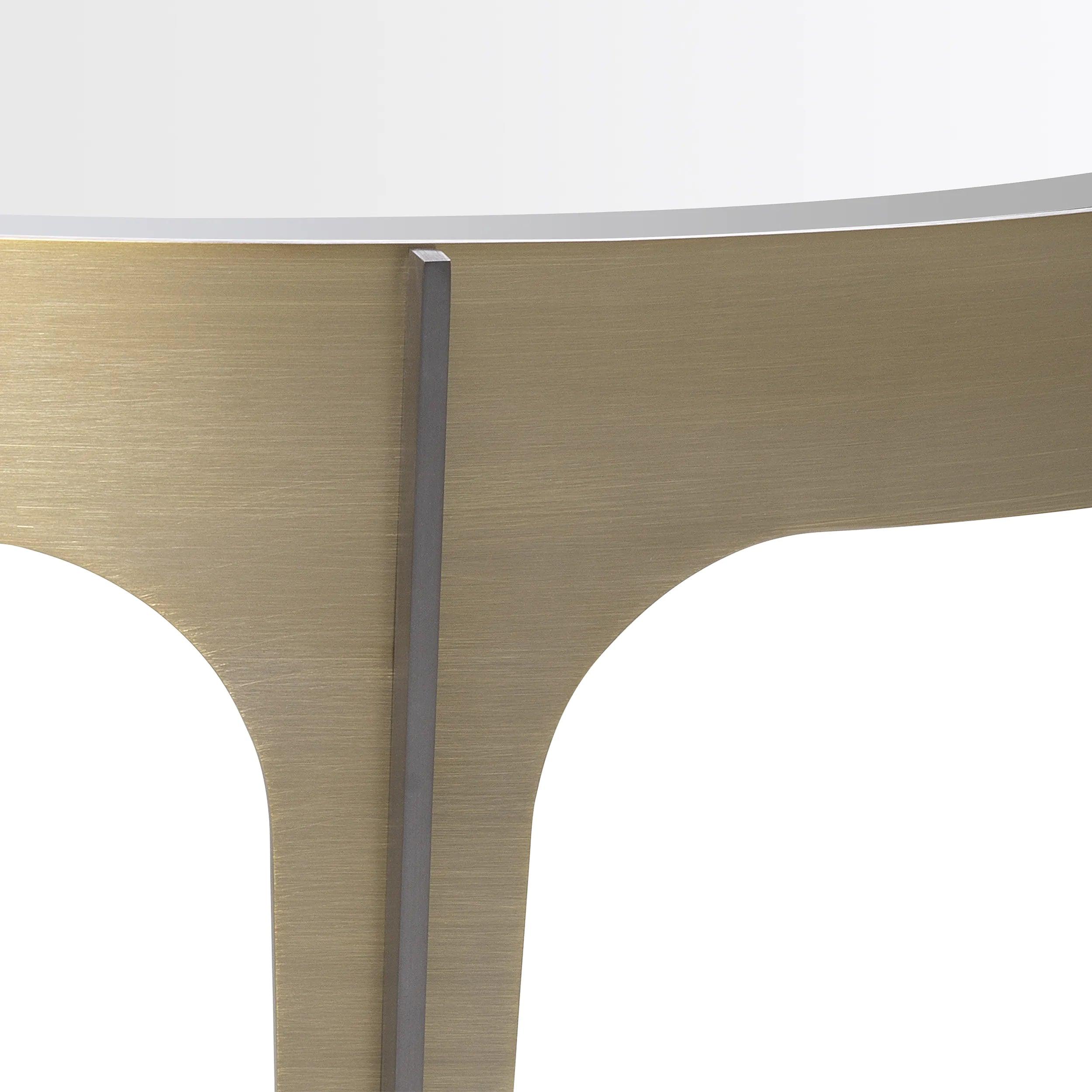 Stolik boczny ARTEMISA szklany blat z mosiężną podstawą Eichholtz Eye on Design