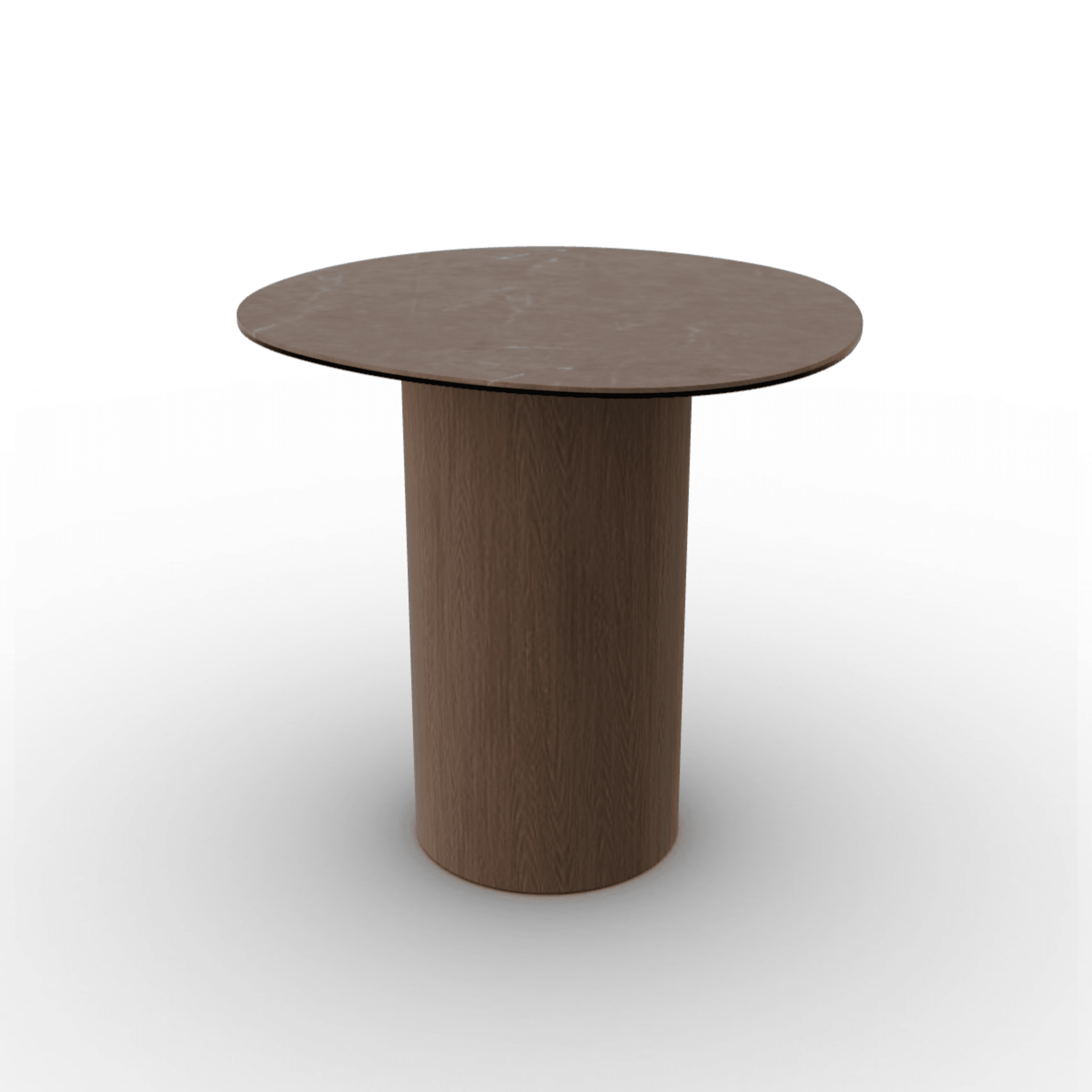 Stolik boczny MUSHROOM ciemnobrązowa podstawa Calligaris brązowa ceramika Eye on Design