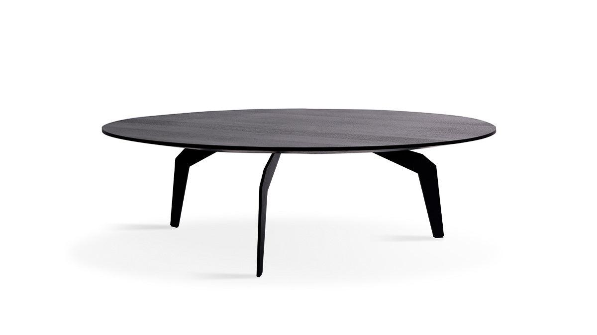 Stolik kawowy FEZA drewniany z czarną podstawą Nobonobo Eye on Design