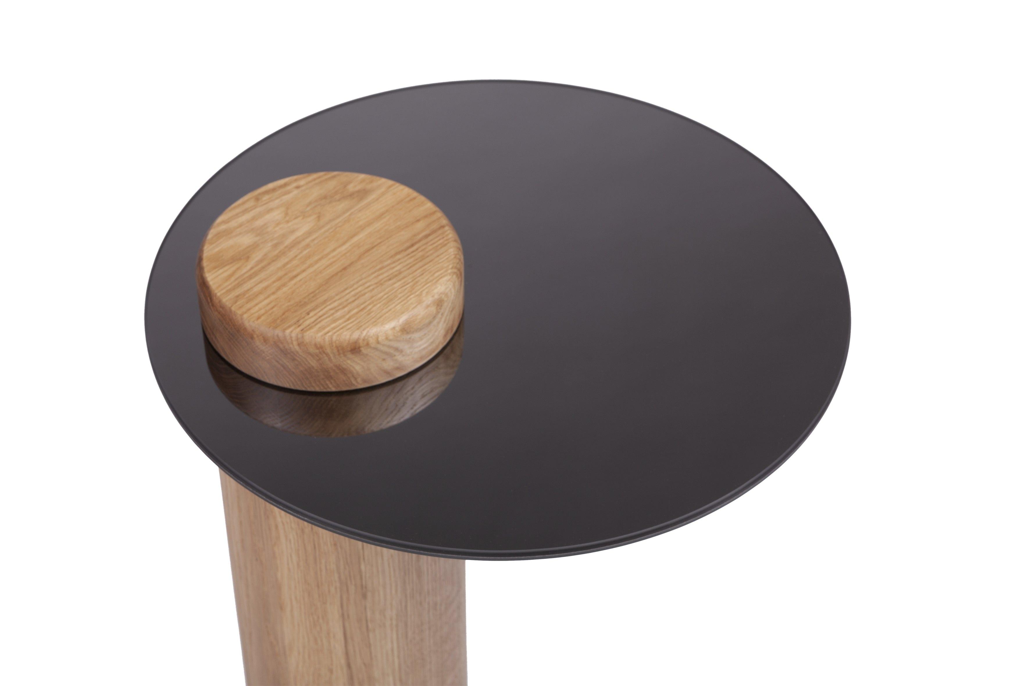 Stolik TYK dąb naturalny z lustrzanym blatem Nordifra Eye on Design