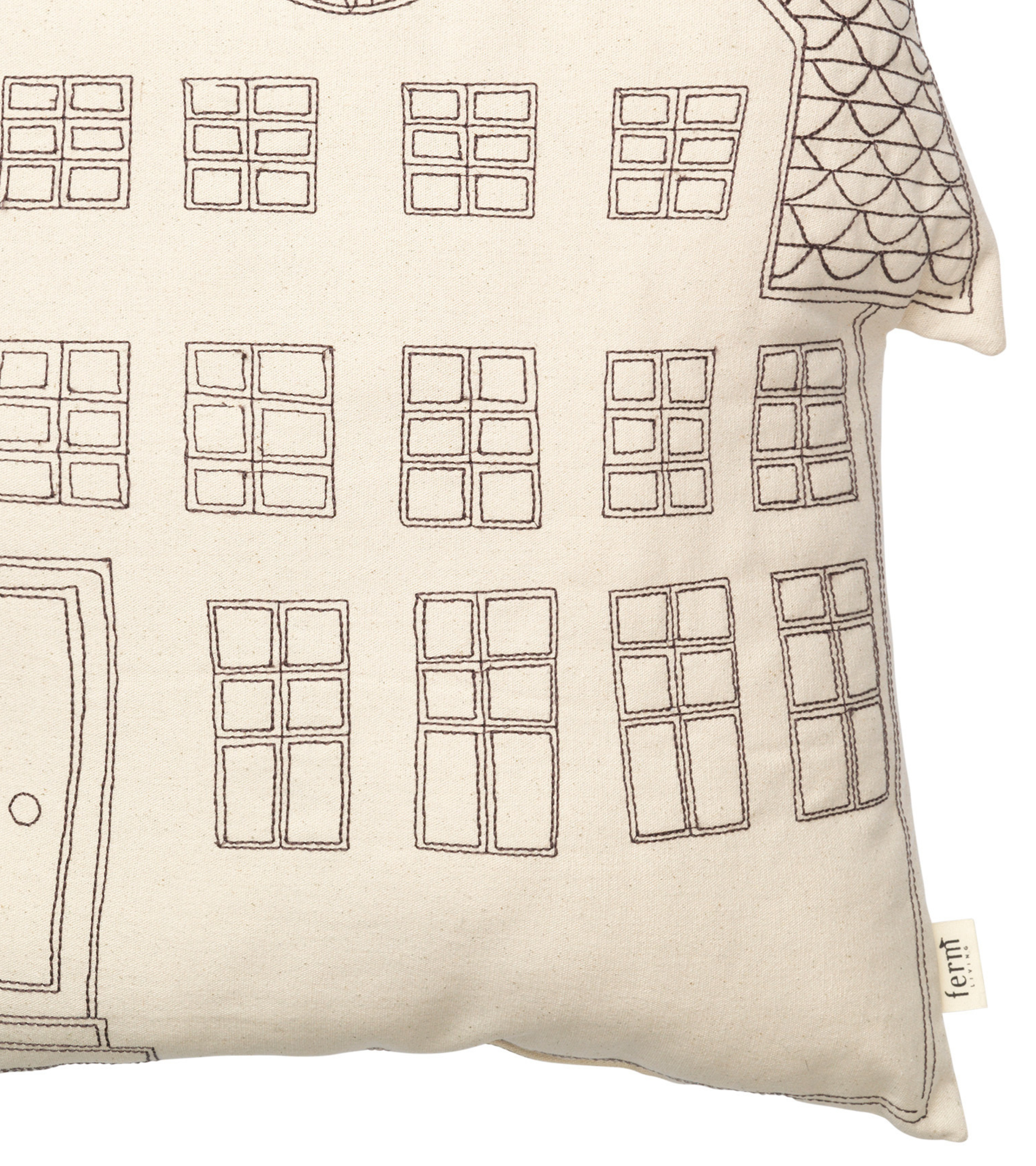 ABODE WINDOWS decorative pillow broken white