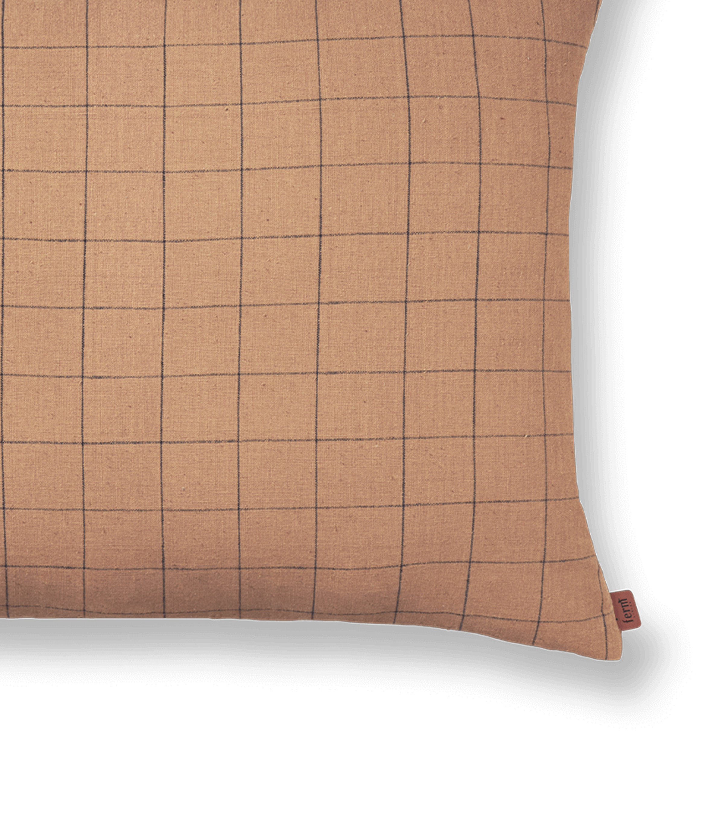 Decorative Pillow RECTANGLE COTTON GRID brown check