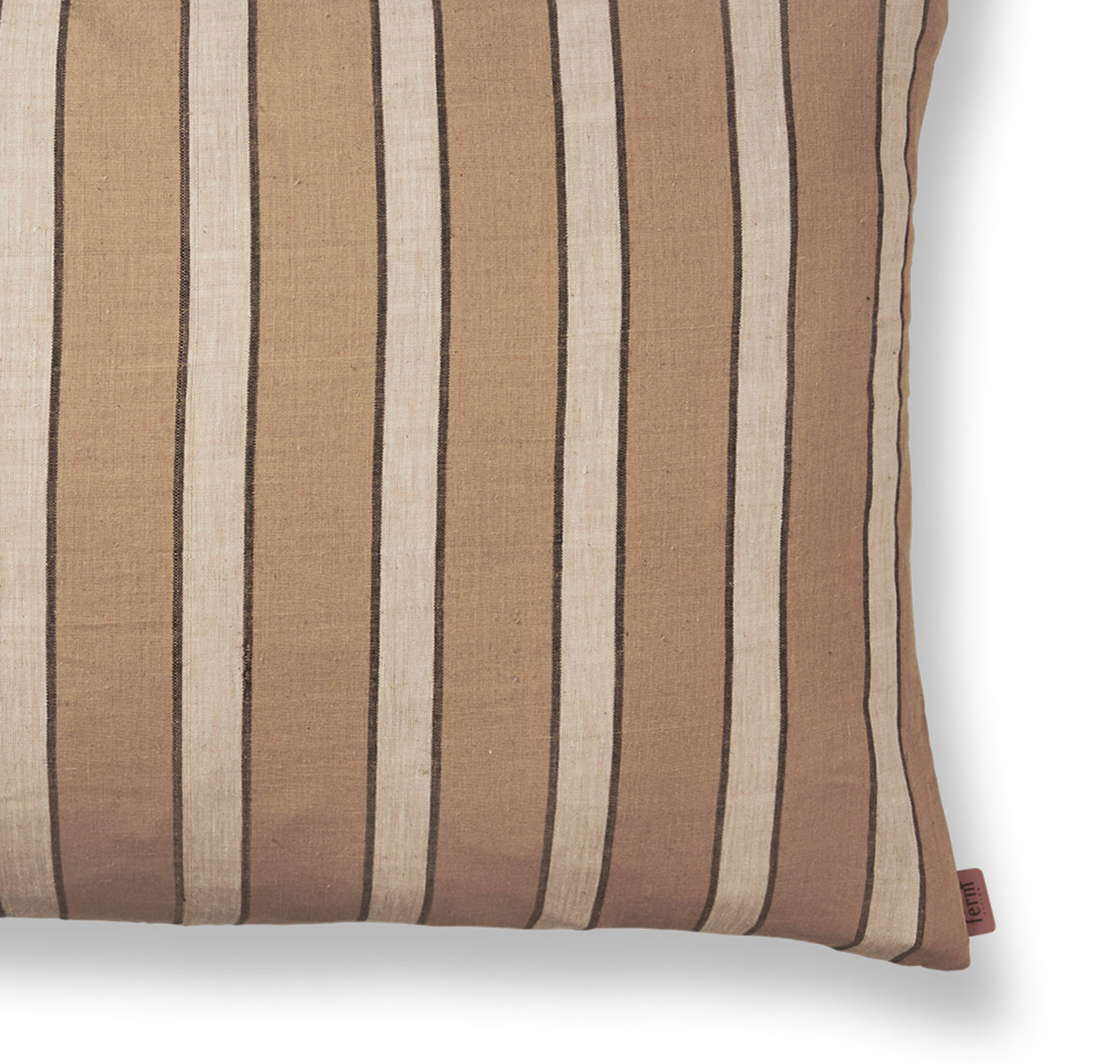 Decorative Pillow RECTANGLE BROWN COTTON STRIPE brown stripes