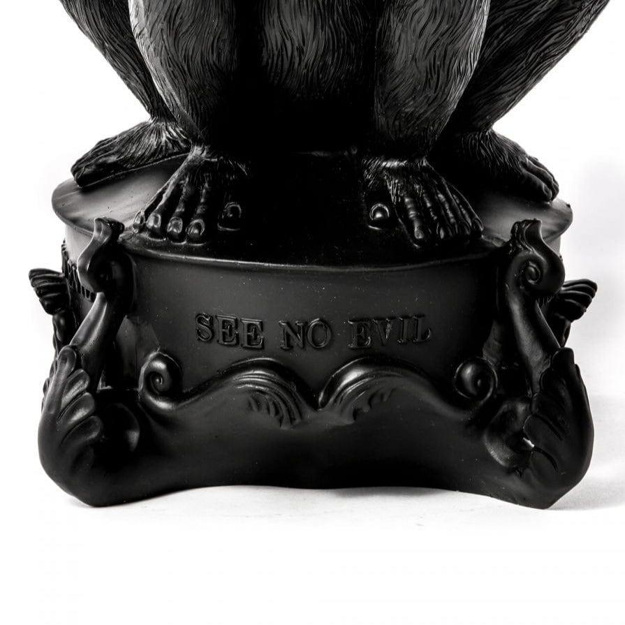 Świecznik 3 MONKEYS czarny Seletti Eye on Design