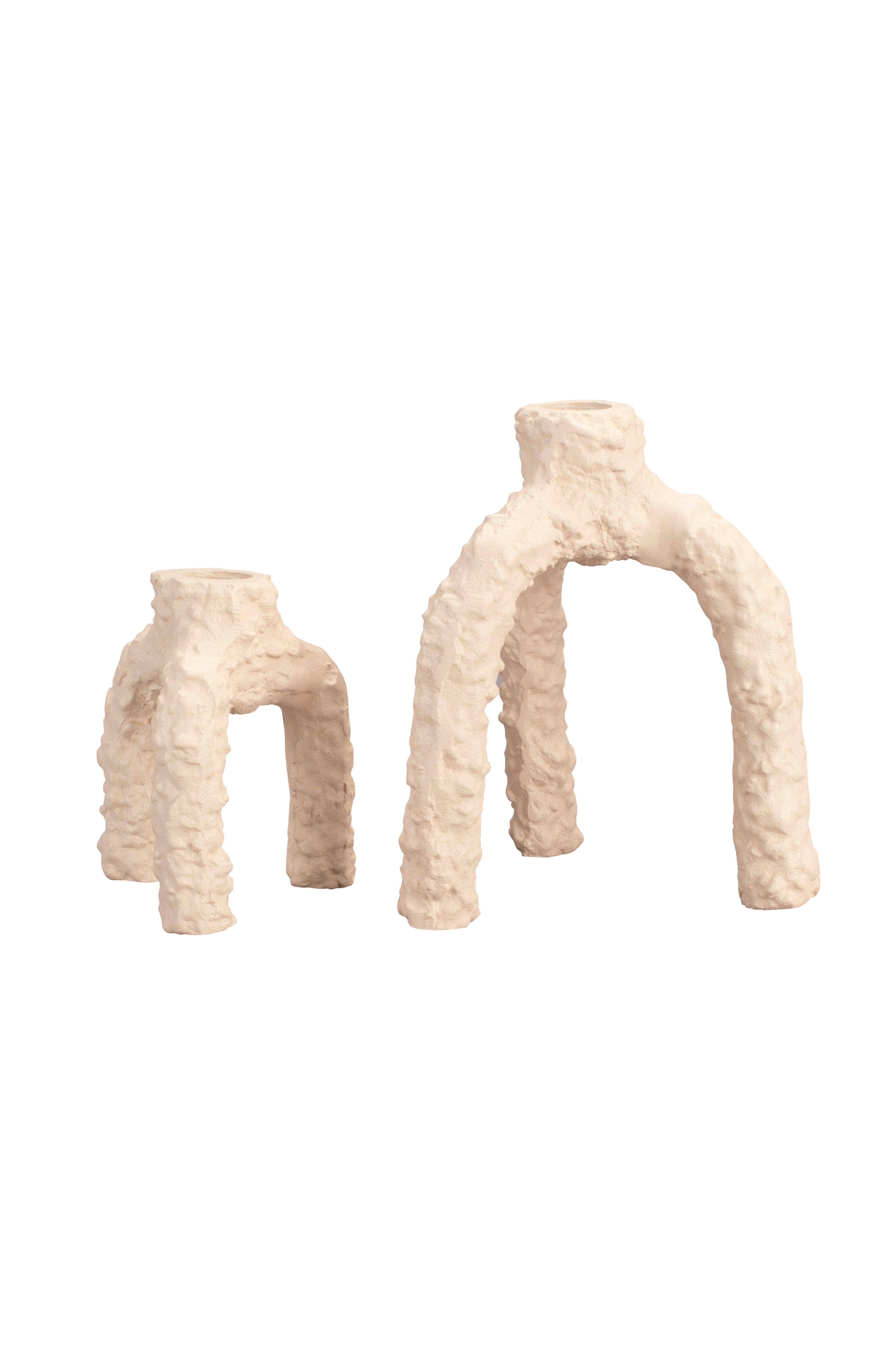 Cruz Candle Holder S Beige Dutchbone Eye on Design