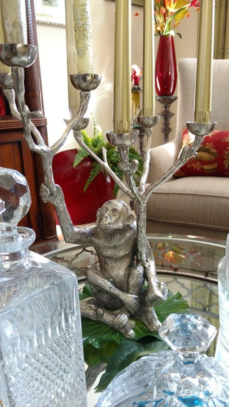 Świecznik MONKEY srebrny Pols Potten Eye on Design