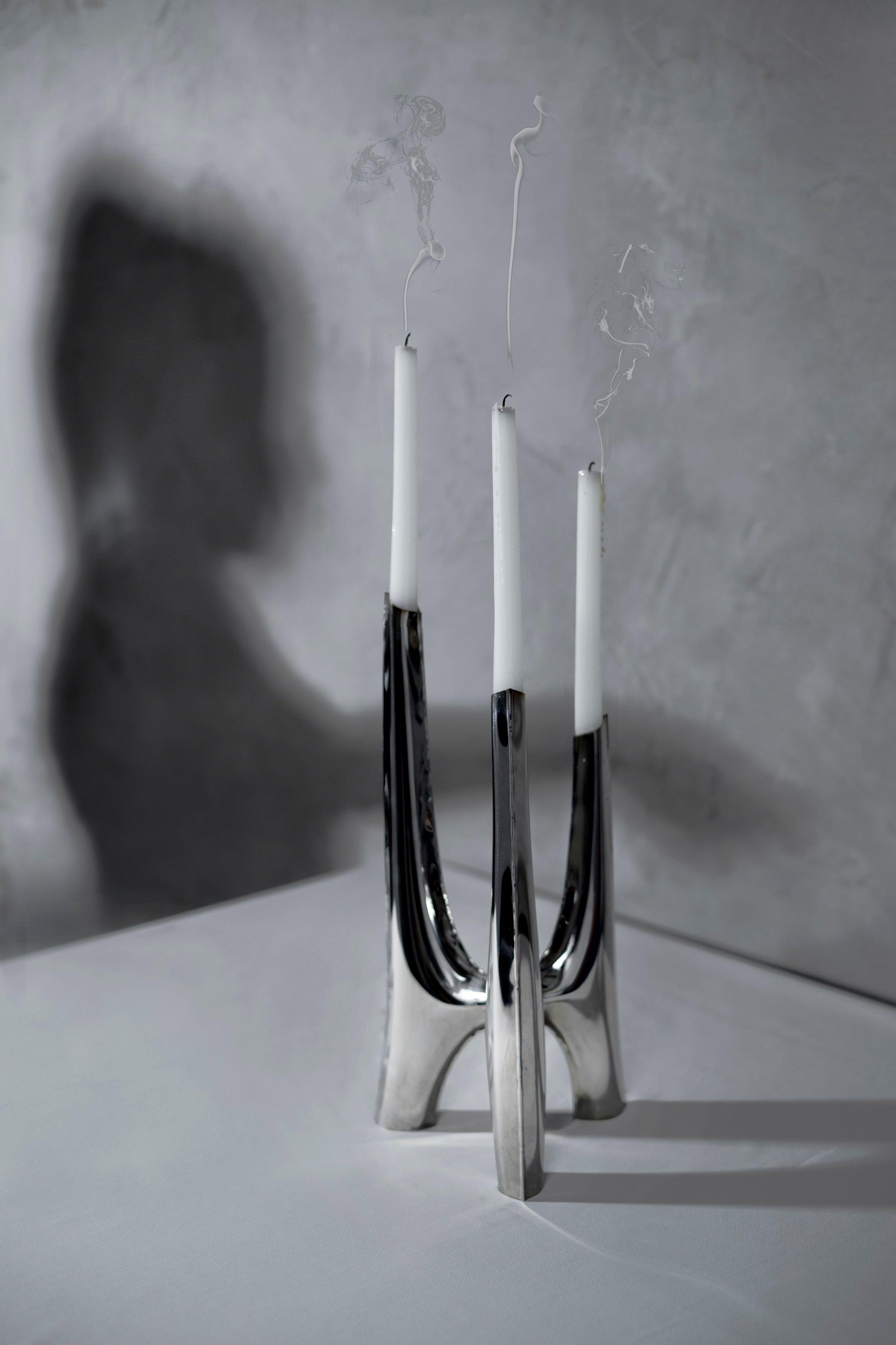 Świecznik TRIGLAV inox Zieta Studio Eye on Design