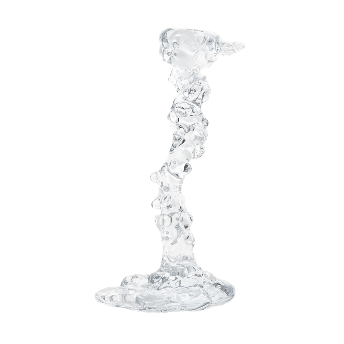 GLASS DRIP transparent candle holder