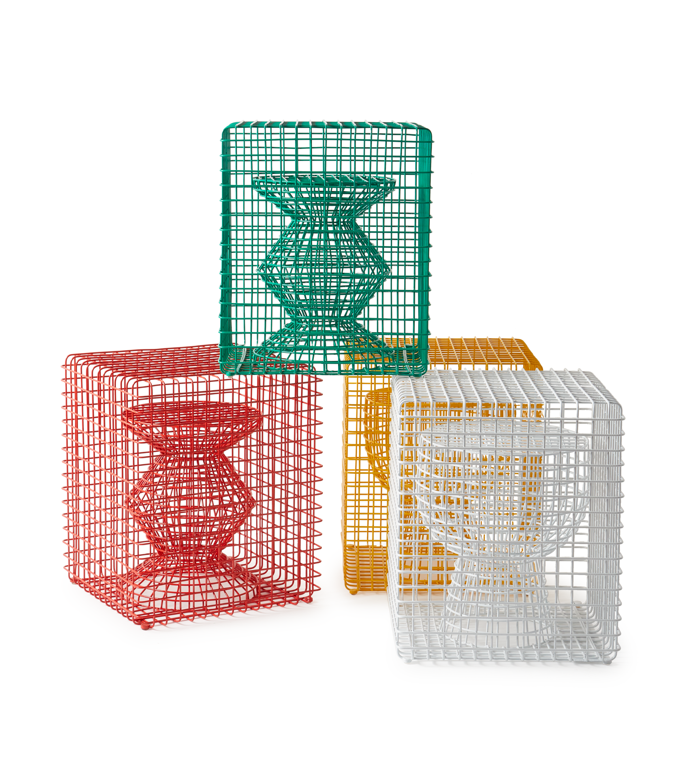 ZIG ZAG WIRE Dekohocker grün