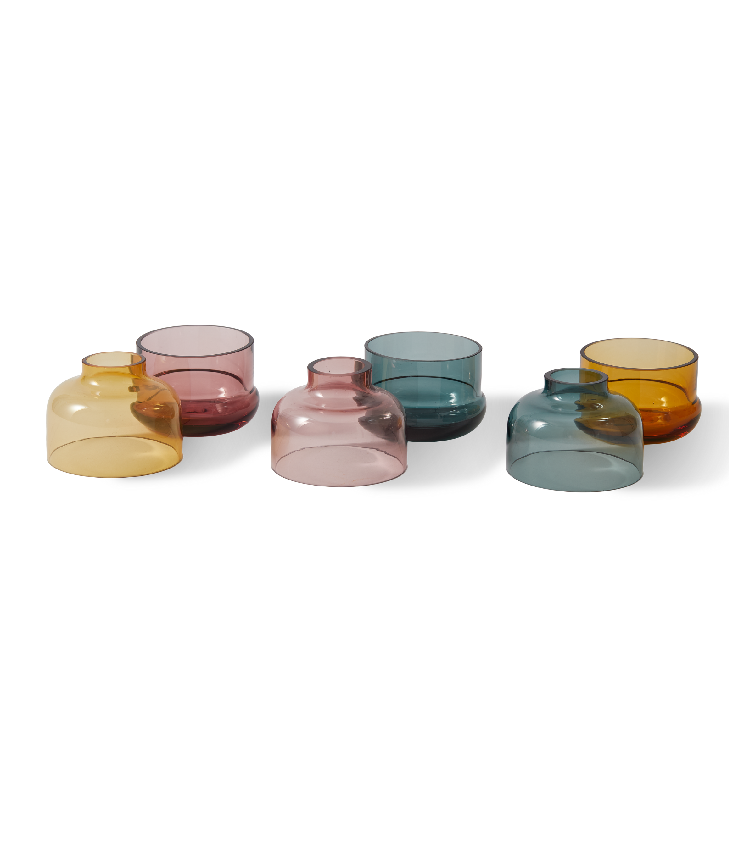 FORMY Colorful Glass Candle Holder Set