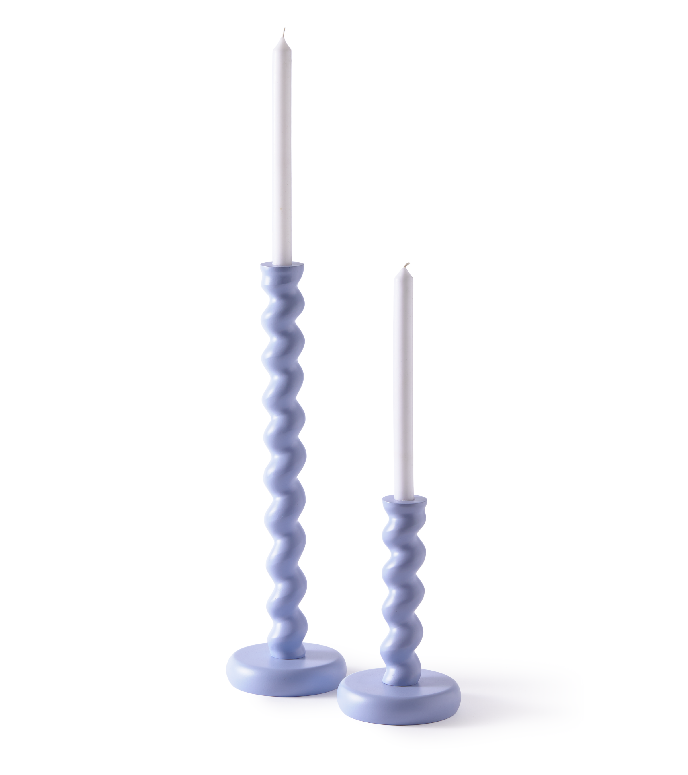 TWISTER light blue candlestick