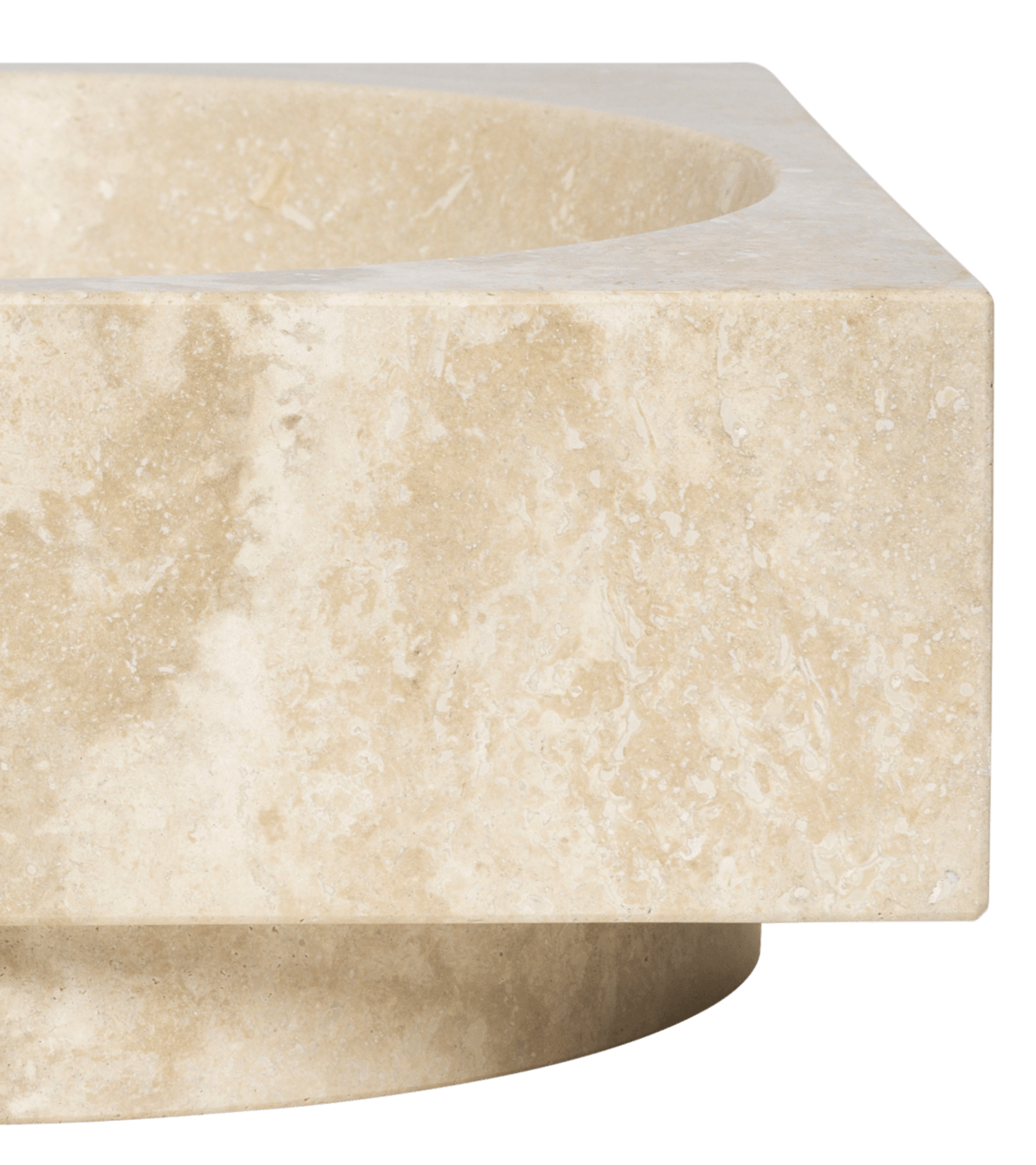 HEW HIGH CENTERPIECE decorative bowl travertine