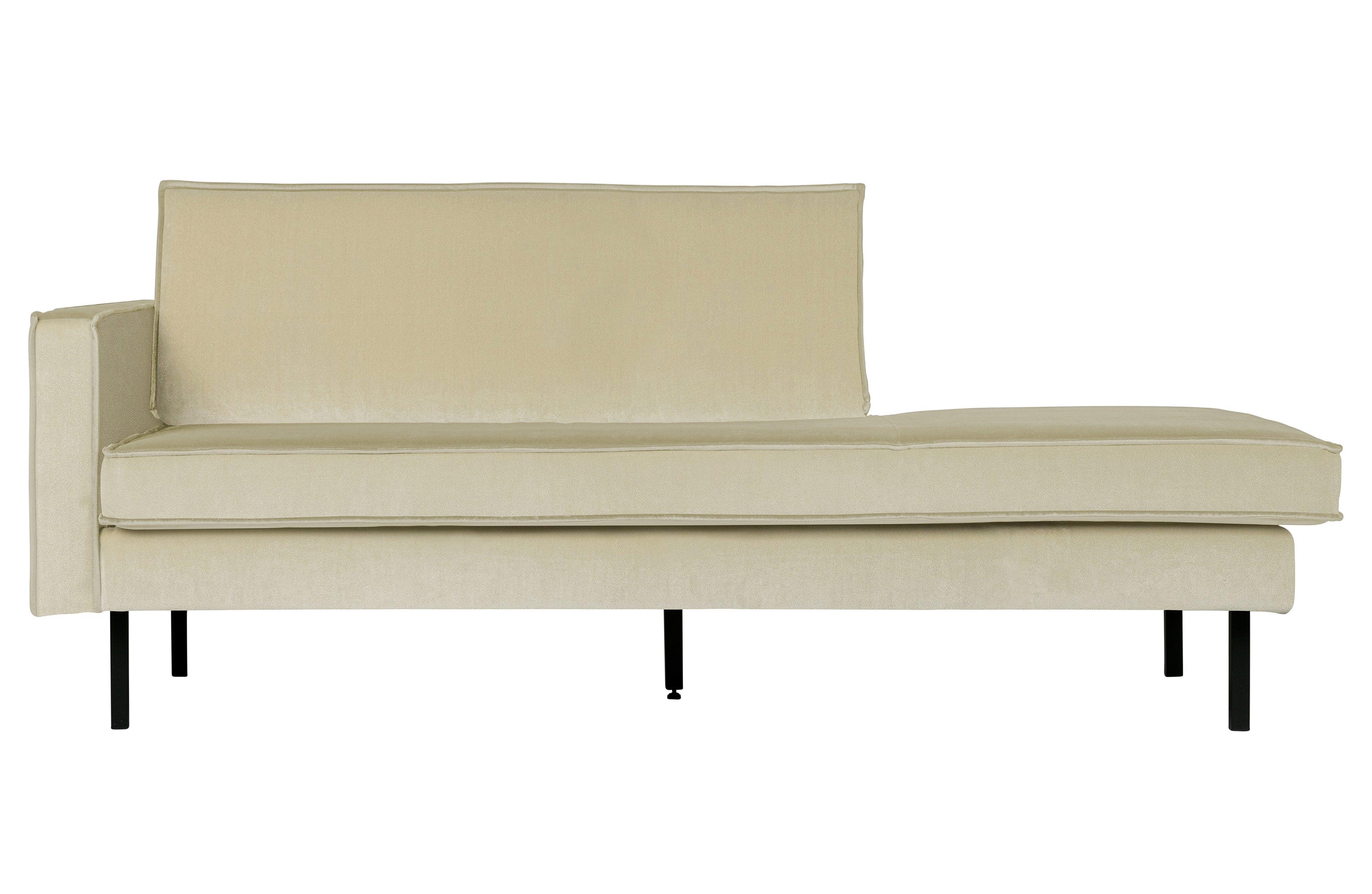 Szezlong aksamitny lewostronny RODEO pistacjowy Be Pure Eye on Design