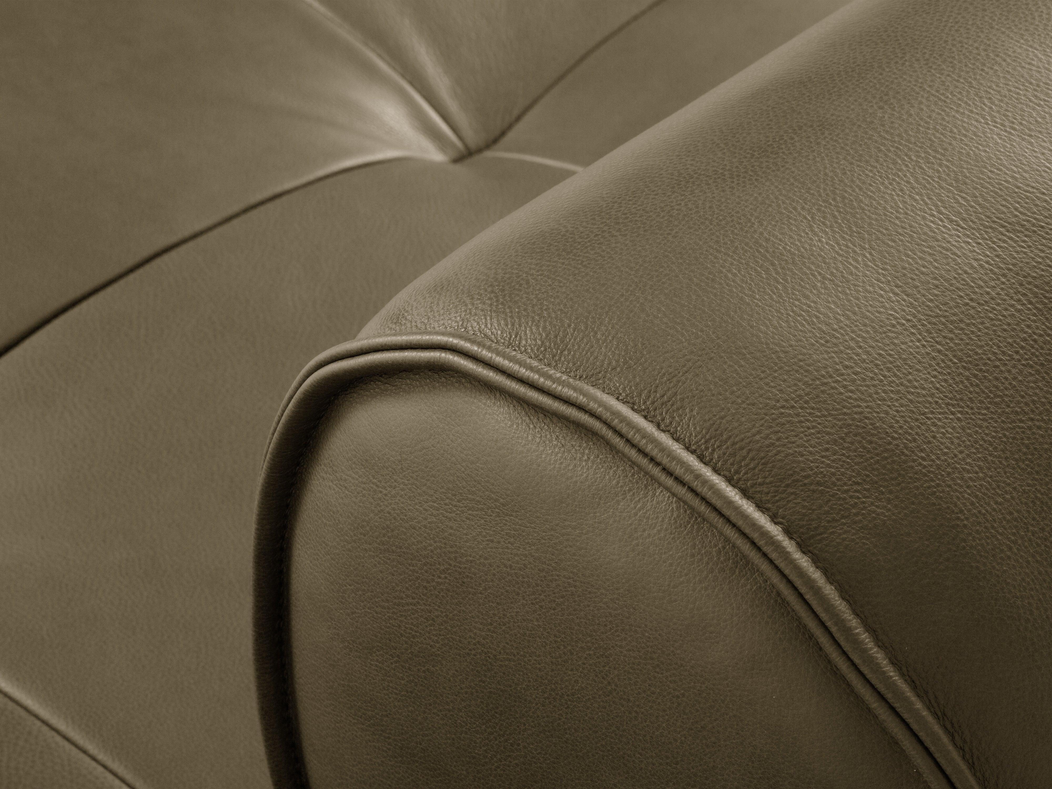 Szezlong skórzany prawostronny LILY oliwkowy Maison Heritage Eye on Design