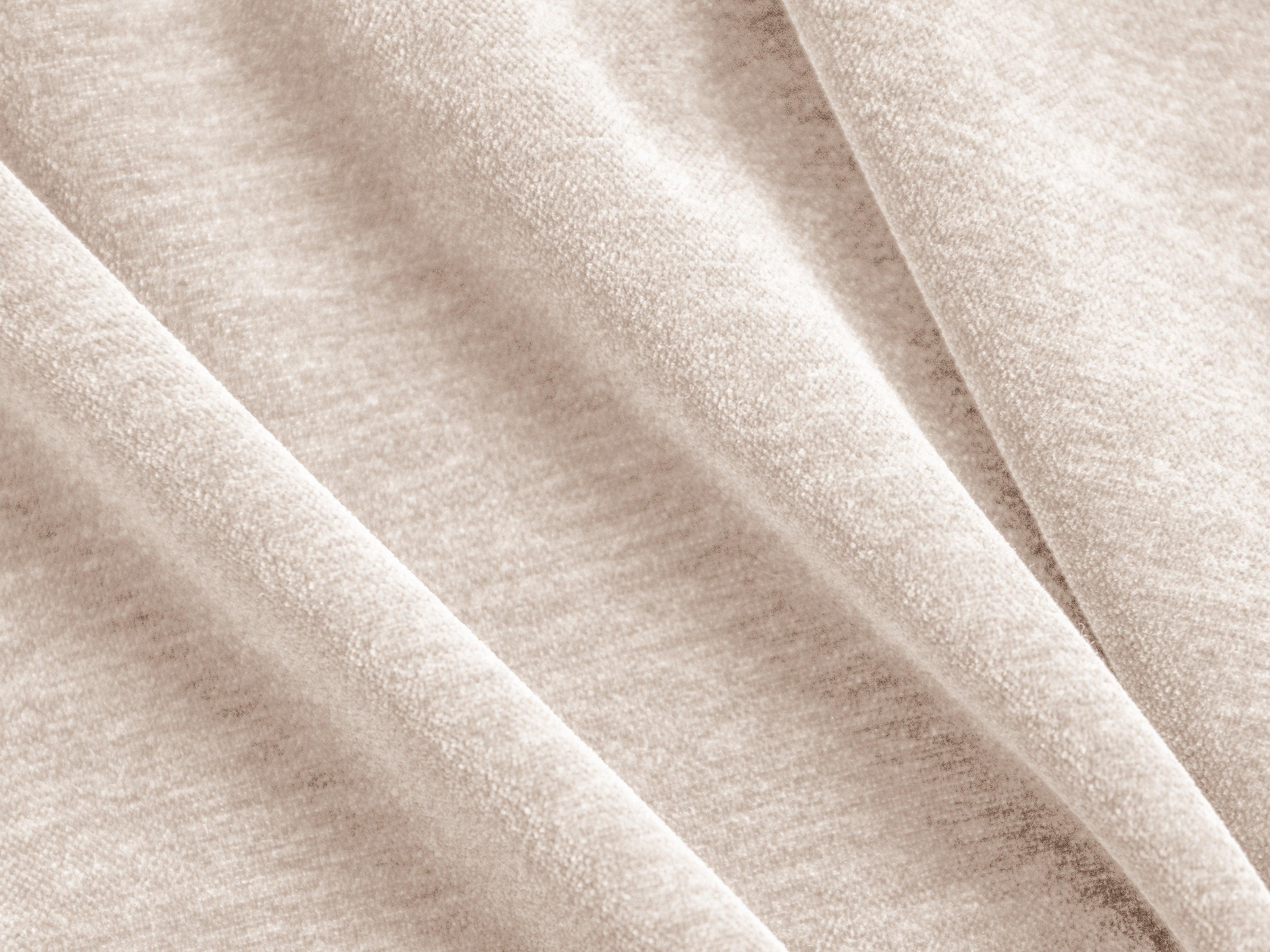 Szezlong w tkaninie szenilowej prawostronny LILY jasnobeżowy Maison Heritage Eye on Design