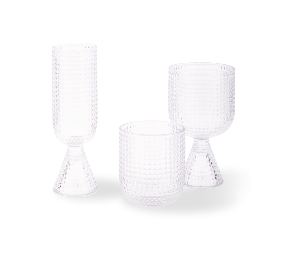 ROOFTOP glass set of glasses