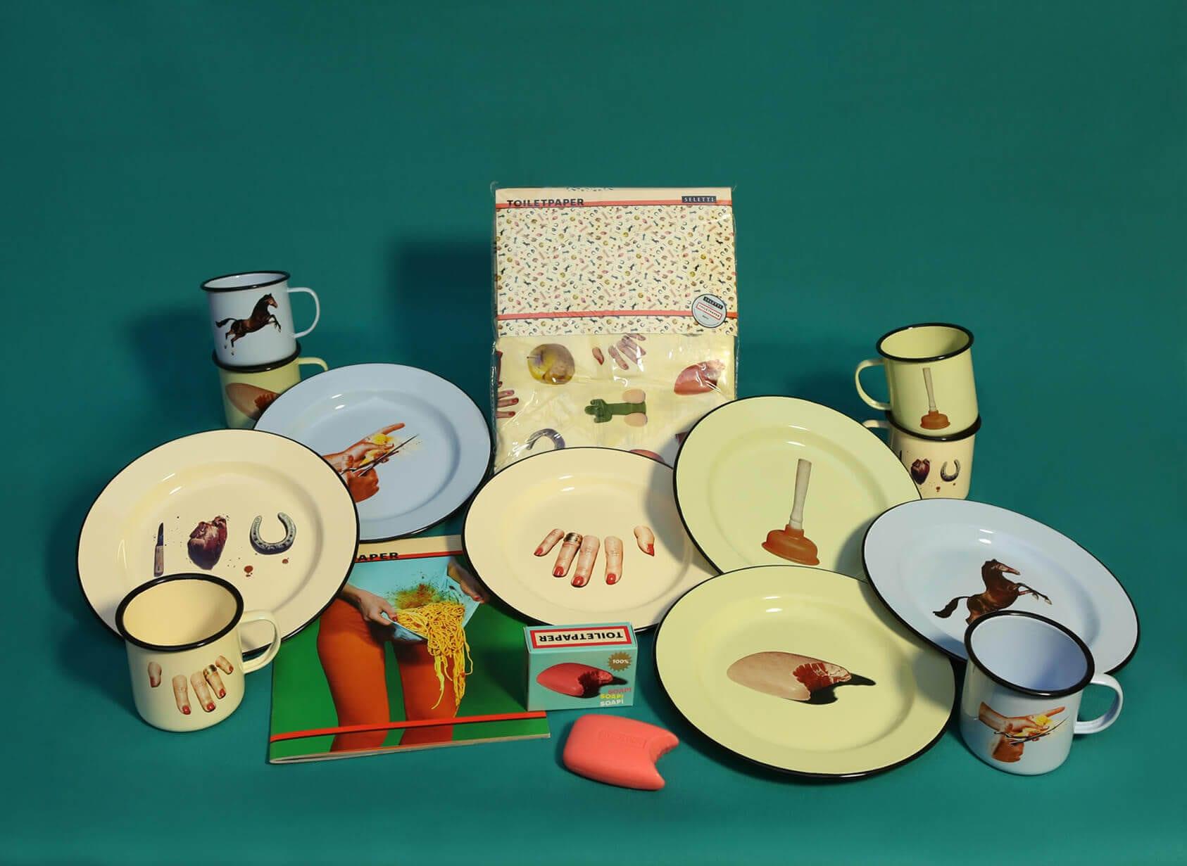 Talerz emaliowany PLUNGER zielony Seletti Eye on Design
