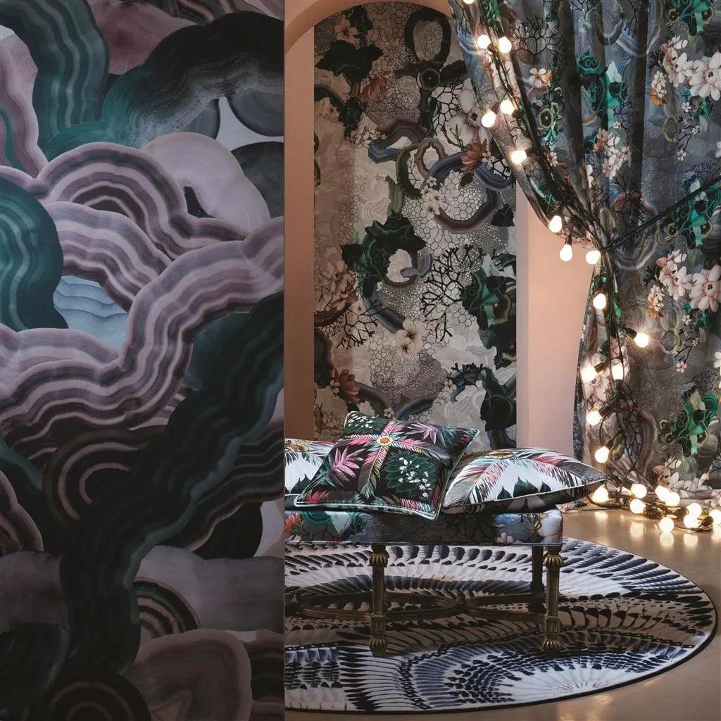 Tapeta ALGAE BLOOM GRAPHITE szarobłękitny Christian Lacroix Eye on Design