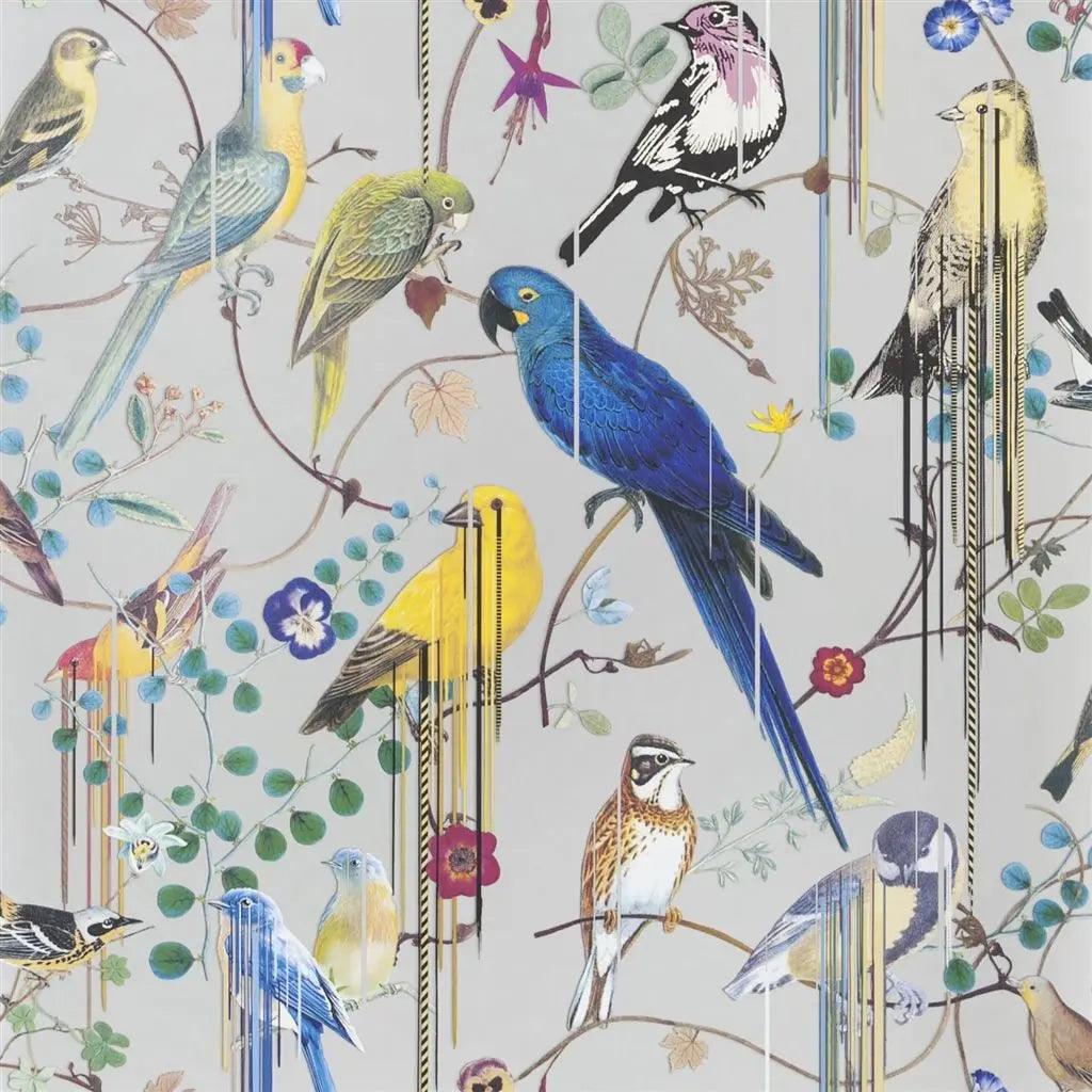 Tapeta BIRDS SINFONIA ARGENT szary Christian Lacroix Eye on Design