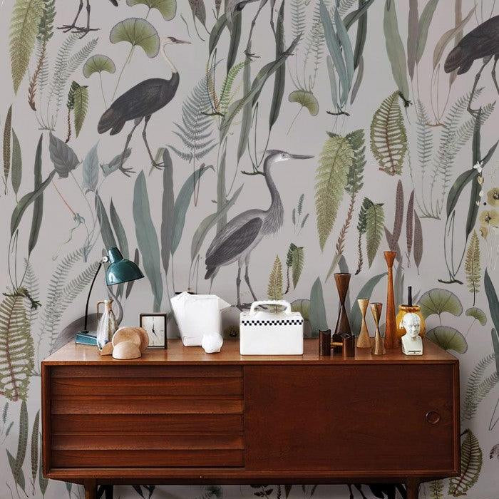 Tapeta Calm Heron Beige Wallcolors Eye on Design