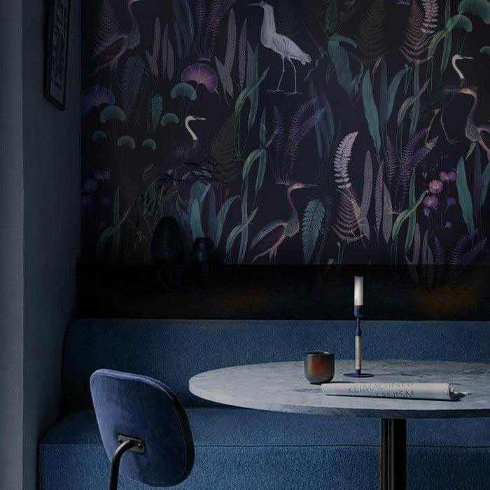 Tapeta Calm Heron Purple Wallcolors Eye on Design