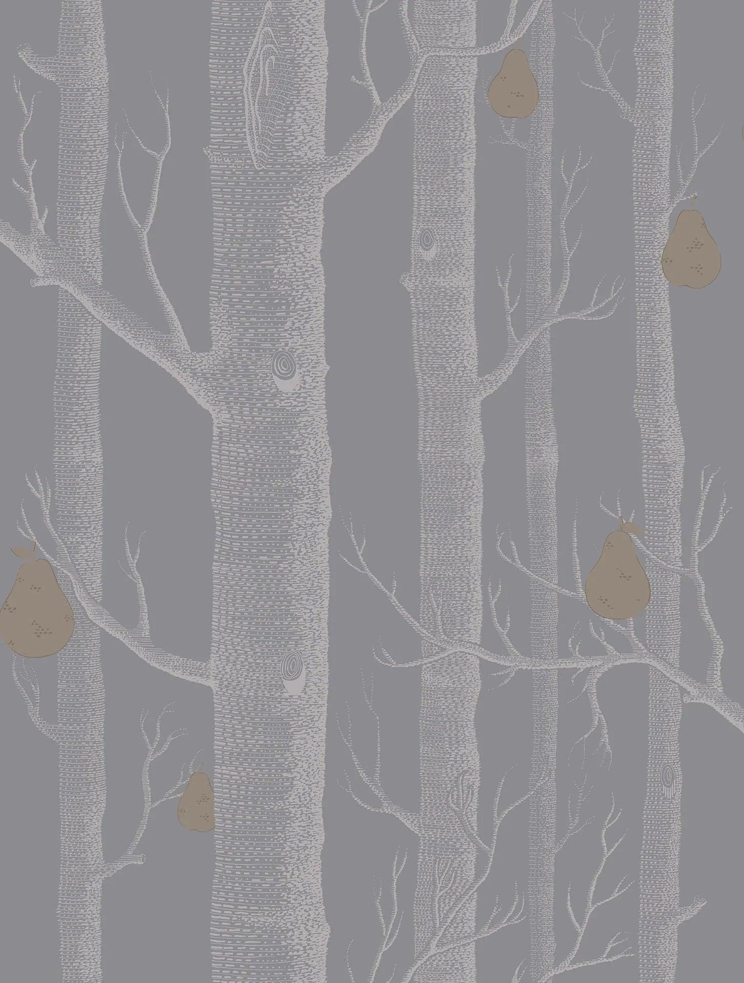 Tapeta CONTEMPORARY COLLECTION - Woods & Pears metaliczne srebro na szarym Cole & Son Default Title Eye on Design