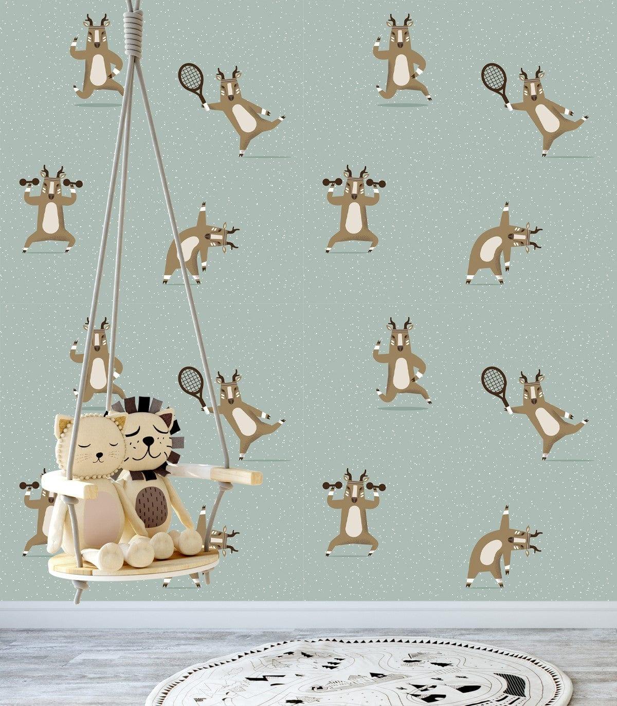 Tapeta DEER EXERCISES Wallcolors Eye on Design