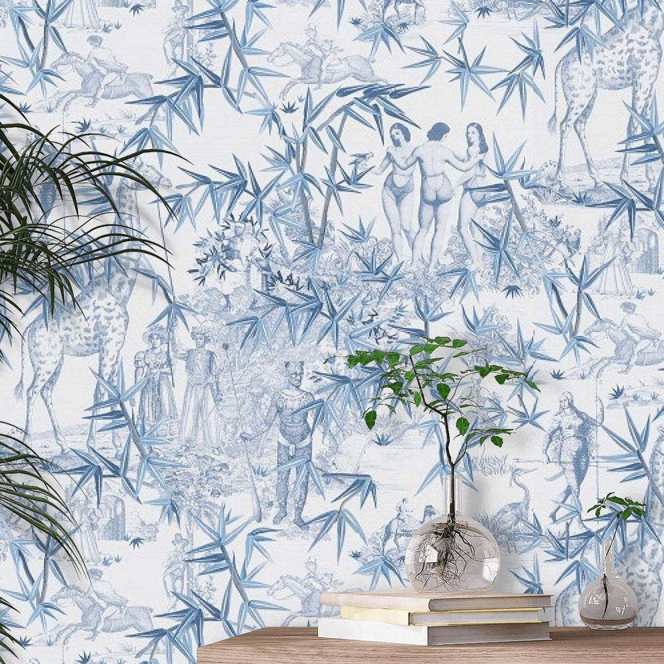 Tapeta EXOTISME AUBE niebieski Christian Lacroix Eye on Design