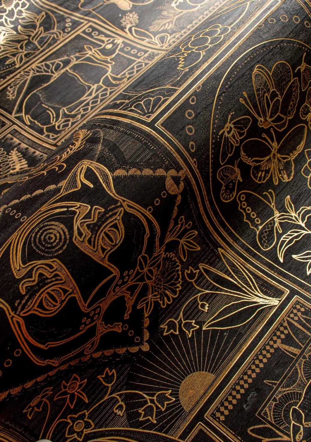 Tapeta GOLDEN TIGER - EBONY fornir drewniany Arte Eye on Design