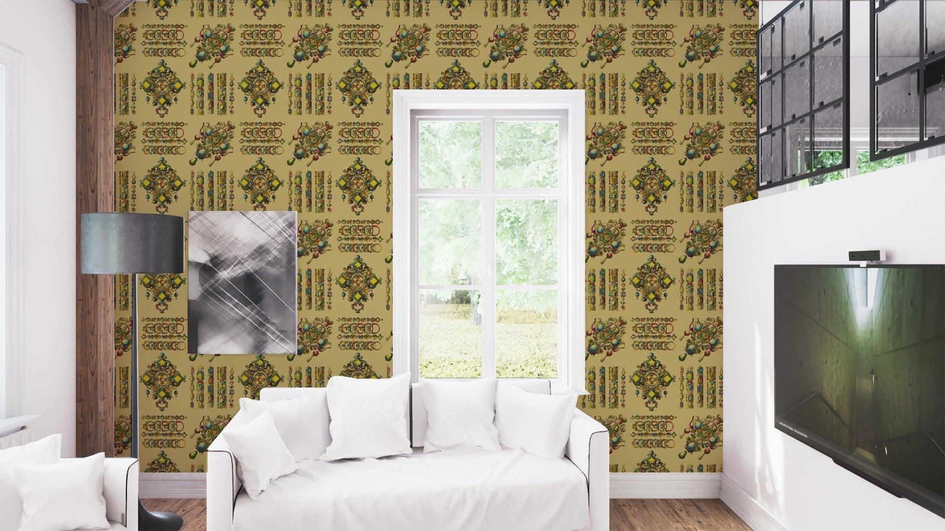 Tapeta LA MAIN AU COLLET - DORE złoty Christian Lacroix Eye on Design