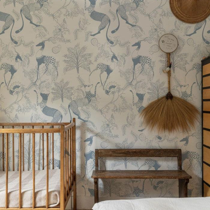 Tapeta Mythical Animals Blue Wallcolors Eye on Design