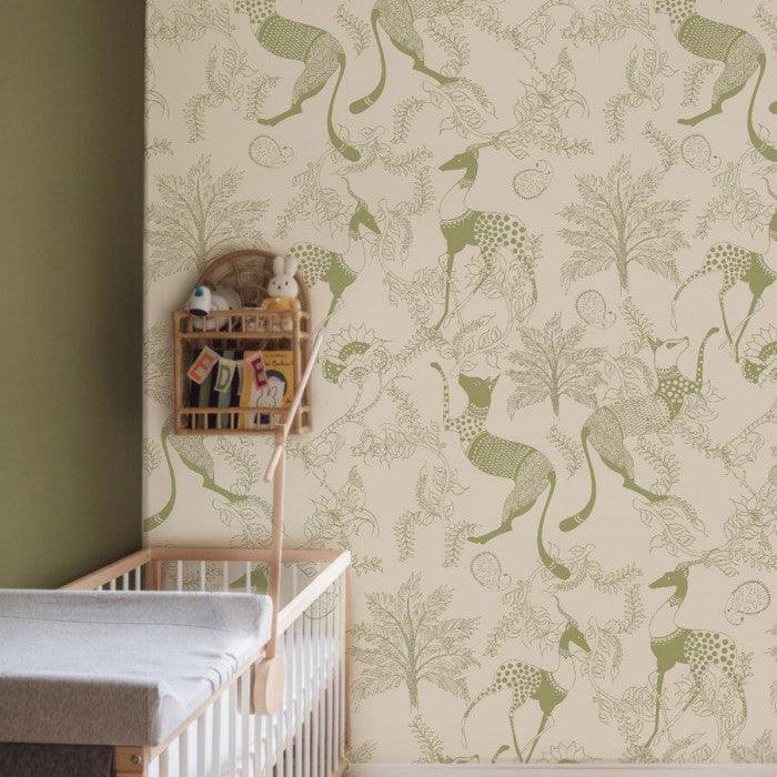 Tapeta Mythical Animals Green Wallcolors Eye on Design