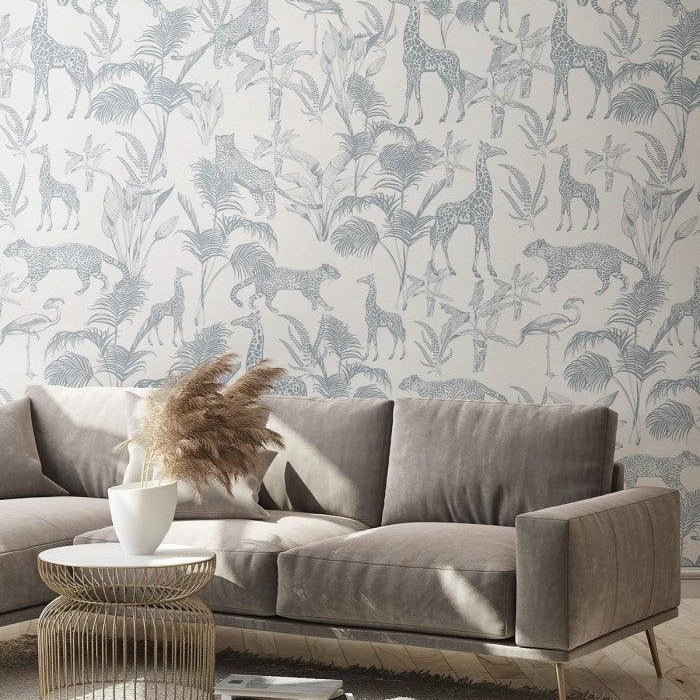 Tapeta SAFARI BLUE Wallcolors Eye on Design