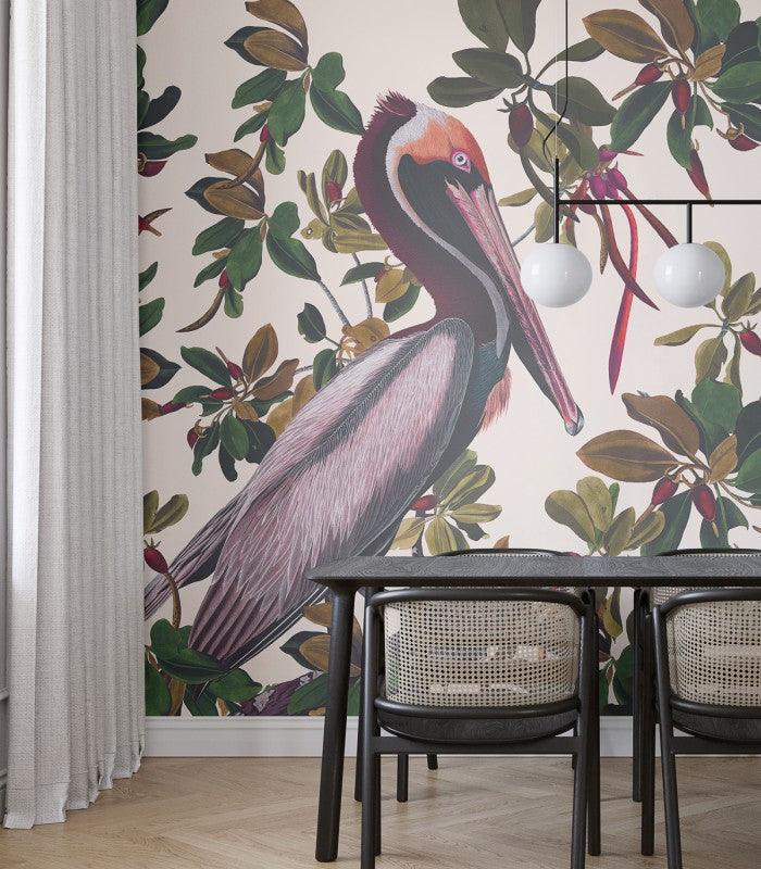 Tapeta VINTAGE PELICANS Wallcolors Eye on Design
