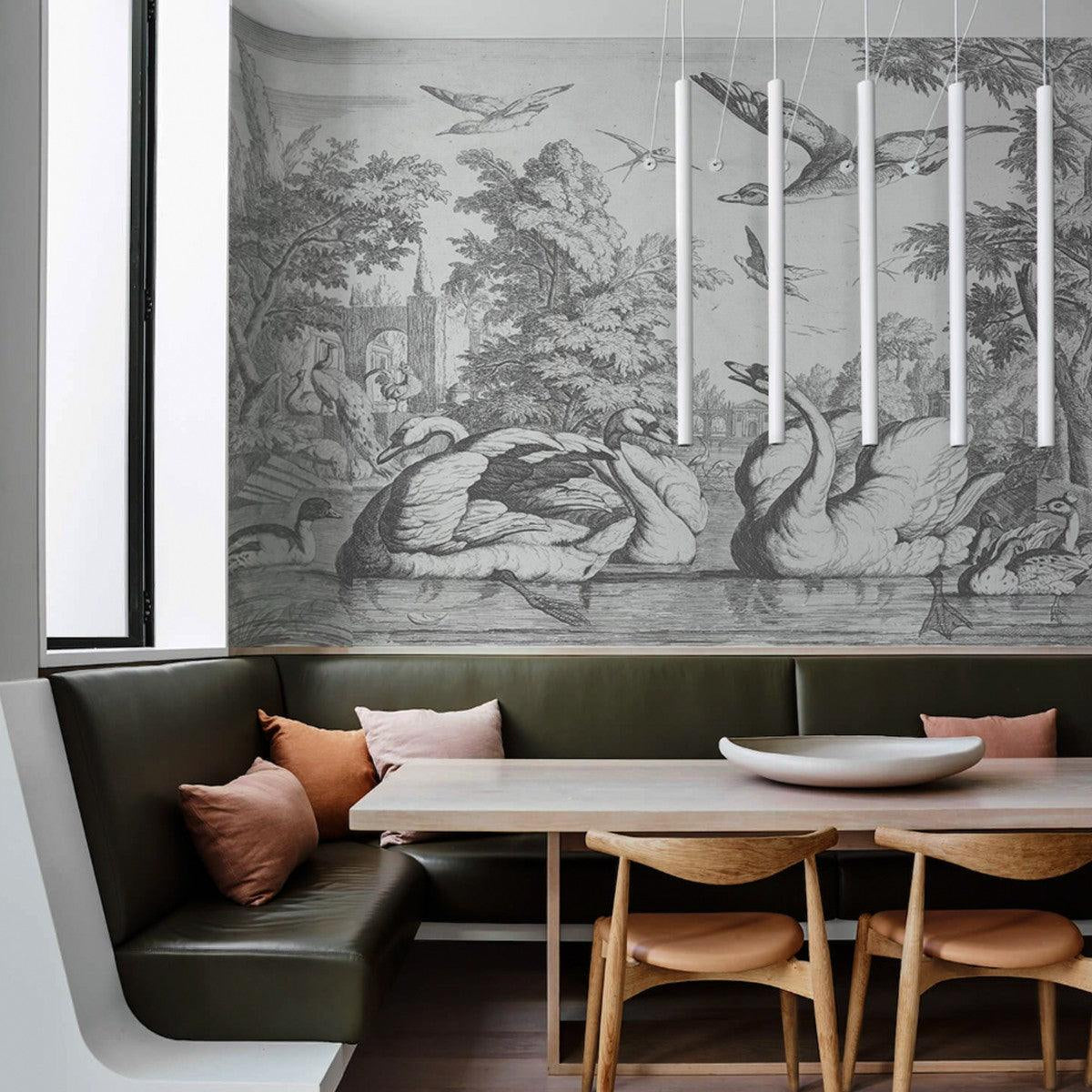 Tapeta WHITE SWANS Wallcolors Eye on Design