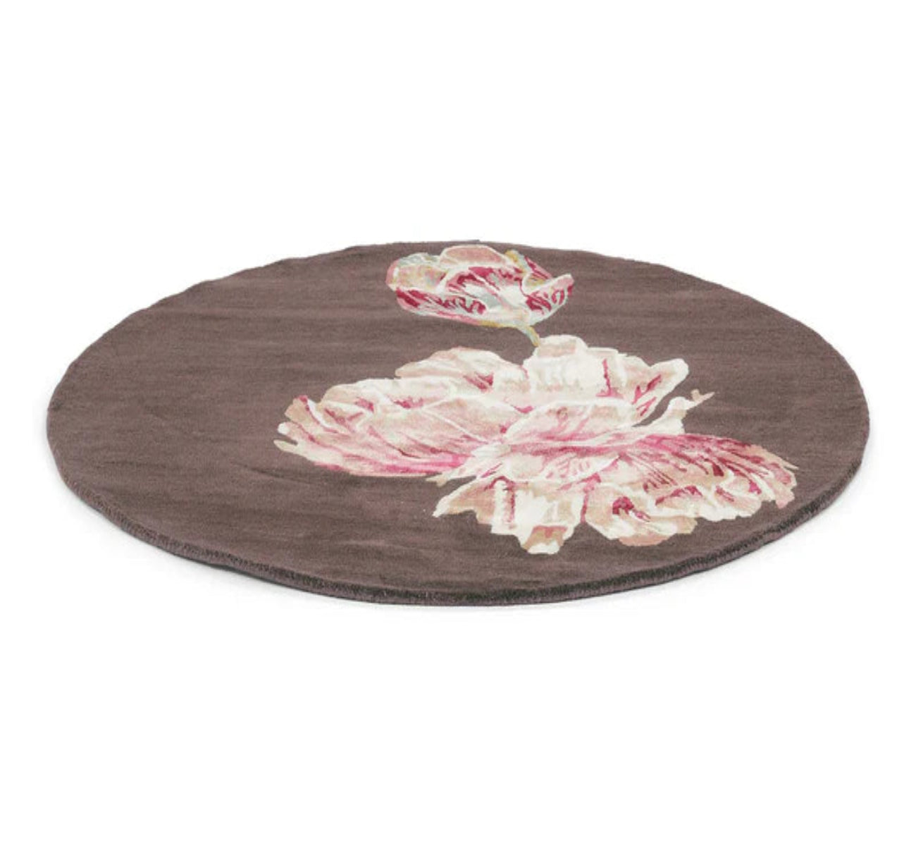 Runde Teppich -Ruhe Aubergine Brown