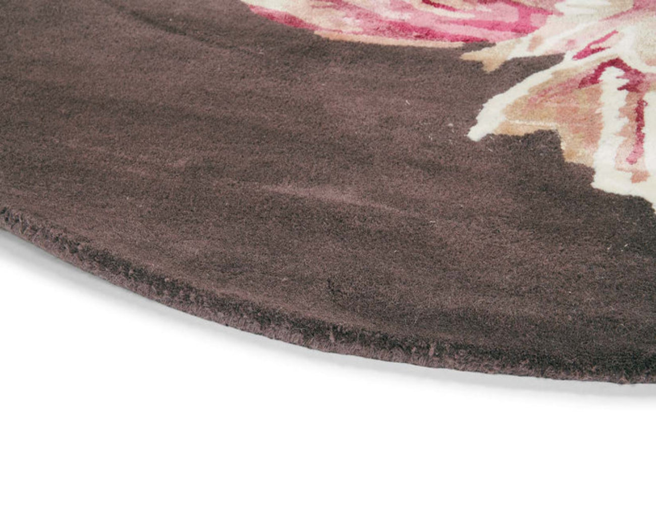Runde Teppich -Ruhe Aubergine Brown
