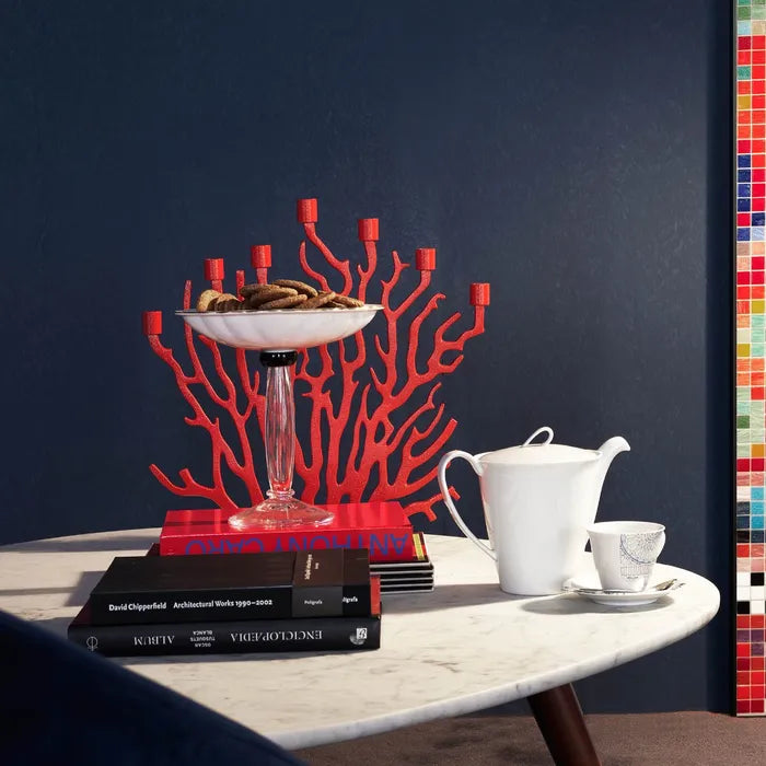Tenochtitlan candlestick red