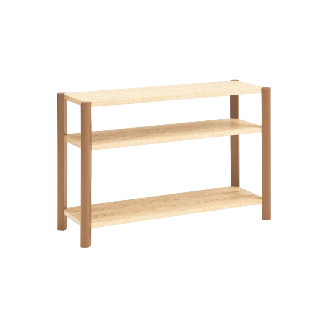 BONA Oak Wood Shelf with Brown Base
