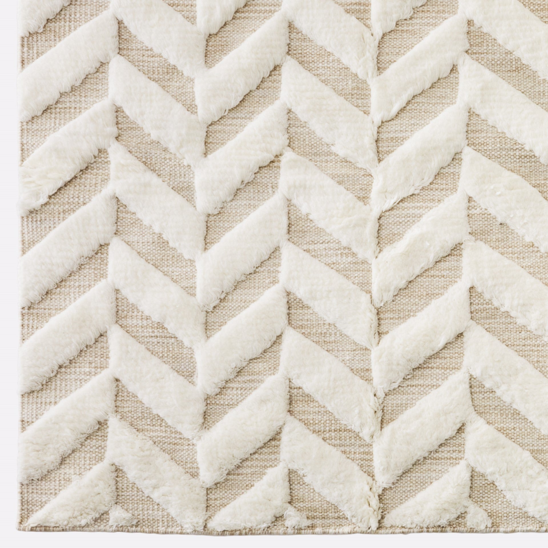 Cream HERRINGBONE rug