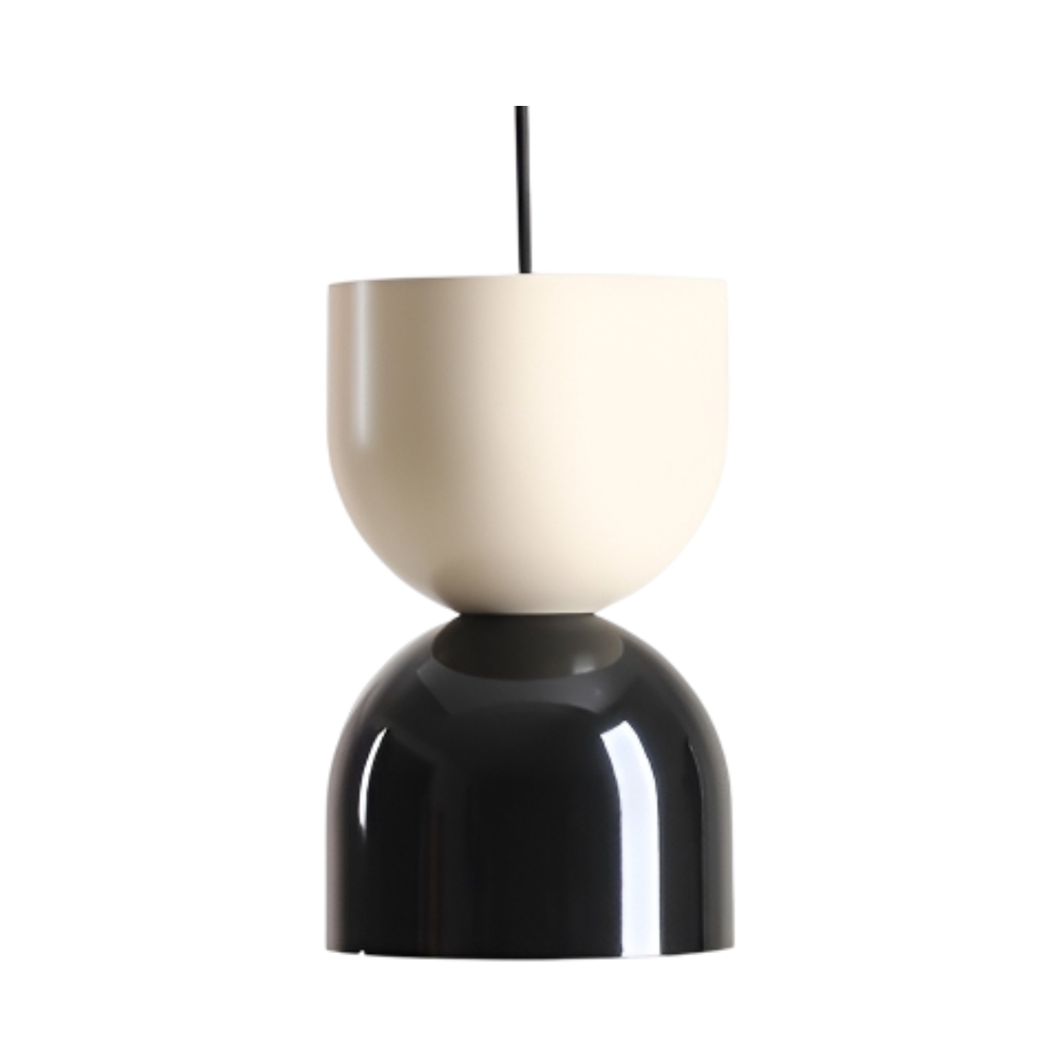 Lui cream hanging lamp with black