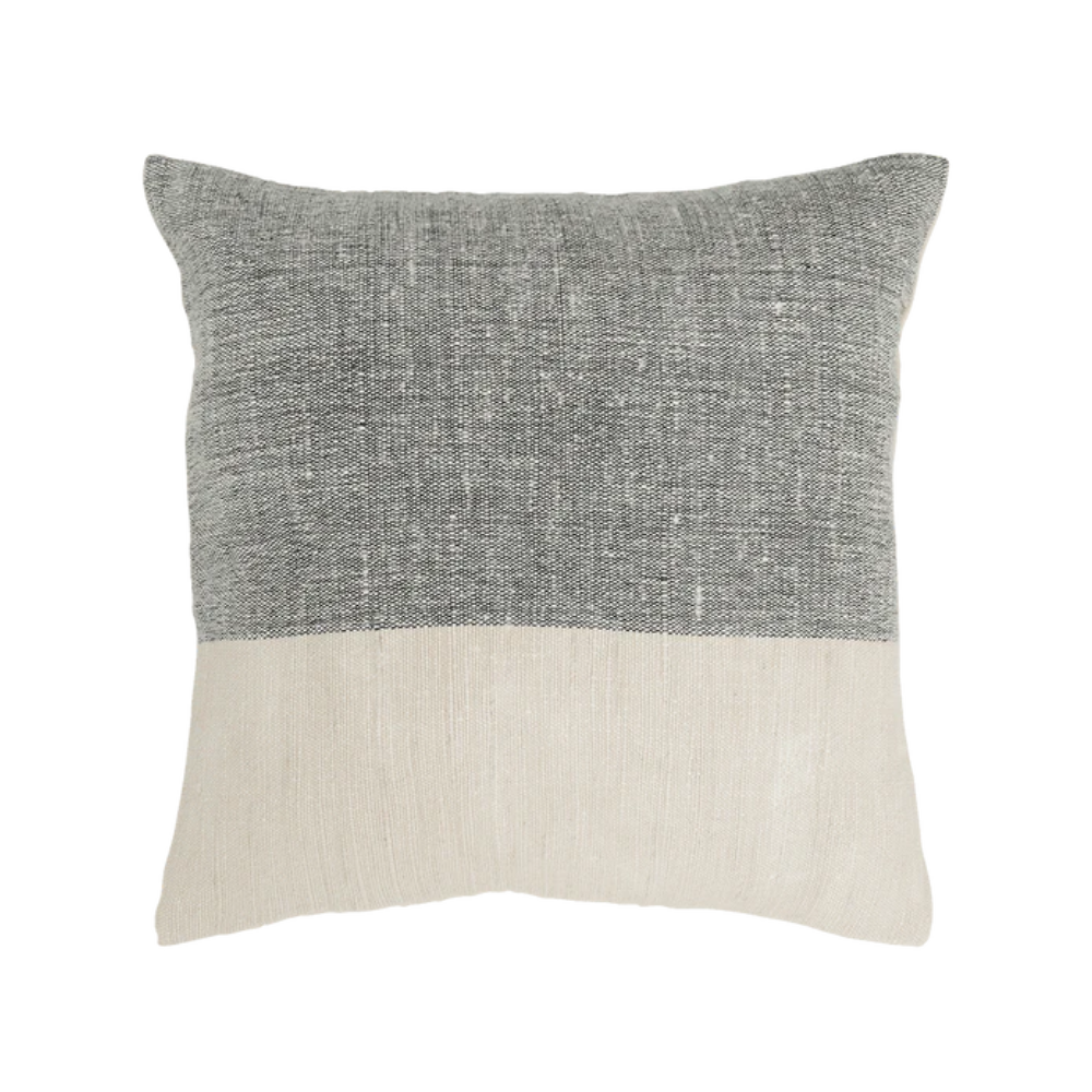 Yoi cream pillow with gray