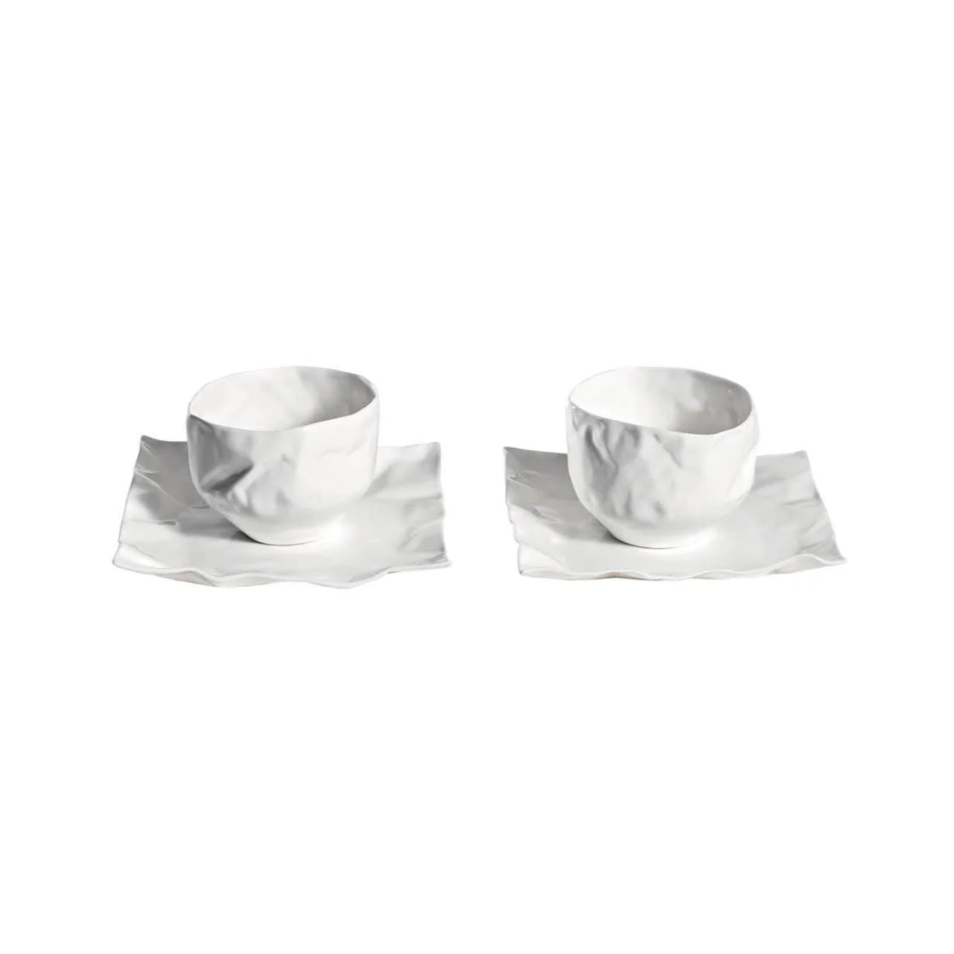 Adelaide cups of white porcelain
