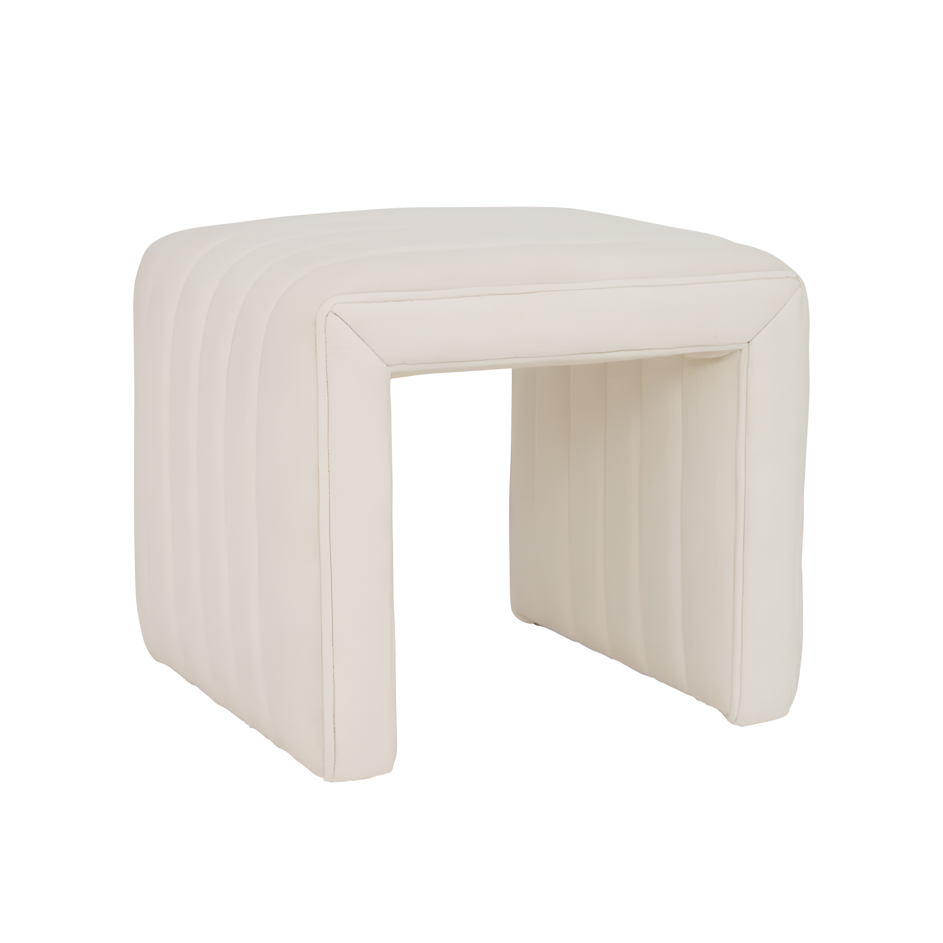 Pouf lyne broken white