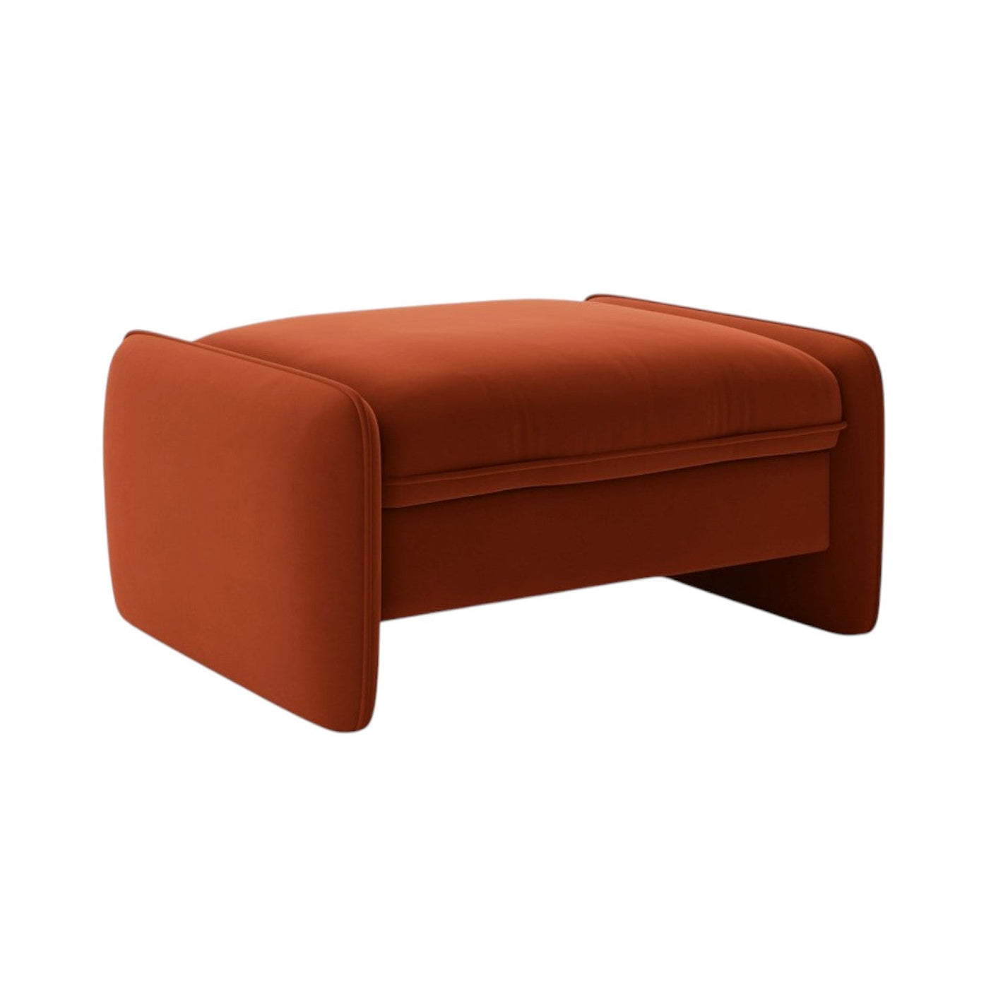 Velvet pouf GEORGIA chestnut