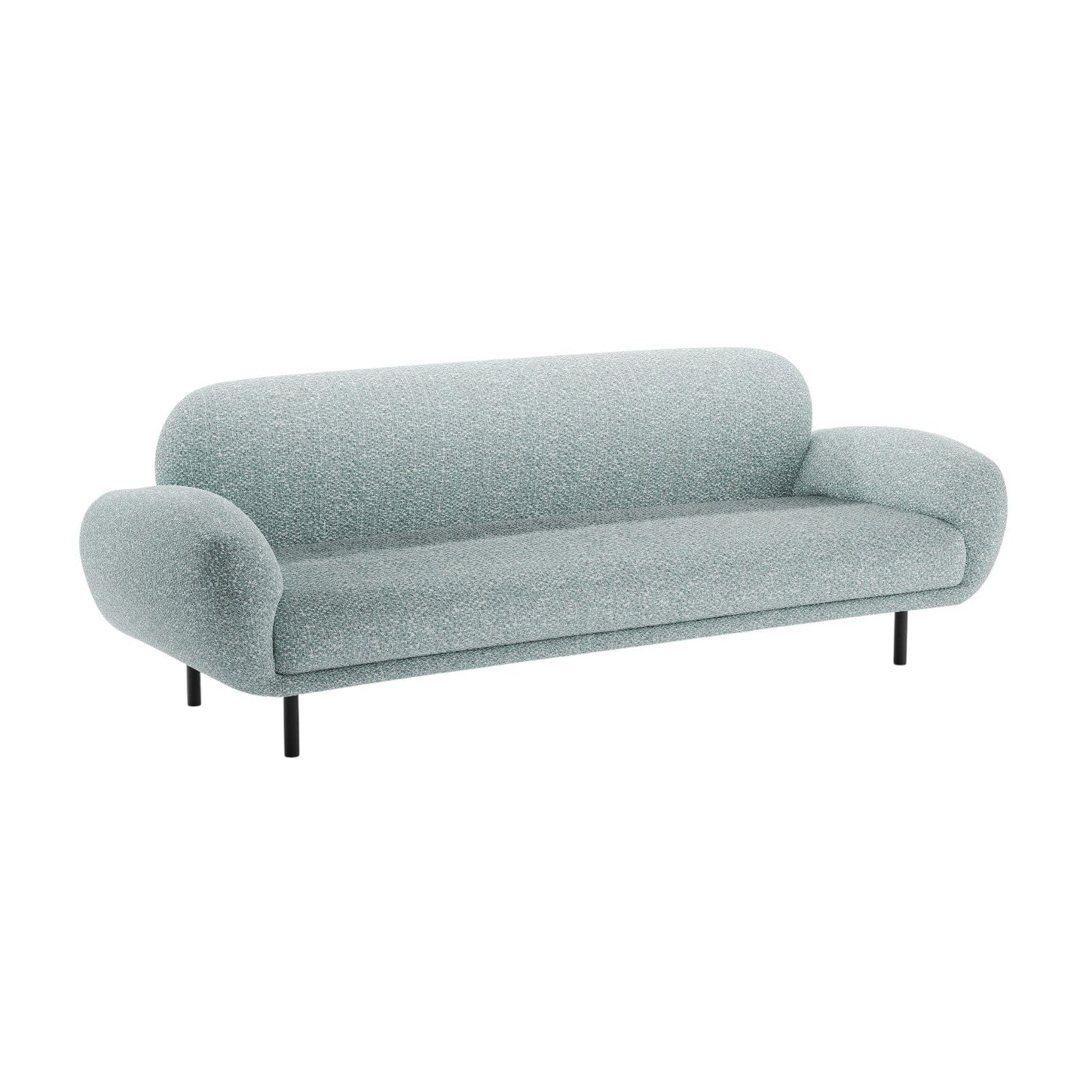 3-seater POPPY sofa muted blue chenille
