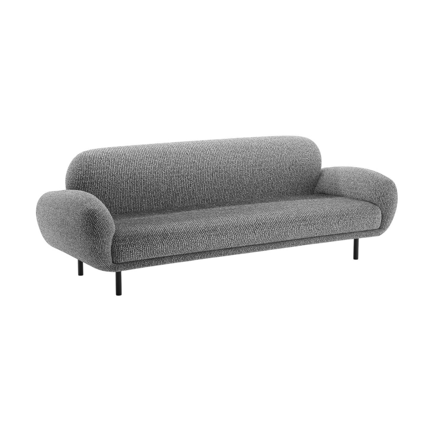 3-seater Sofa POPPY dark gray chenille