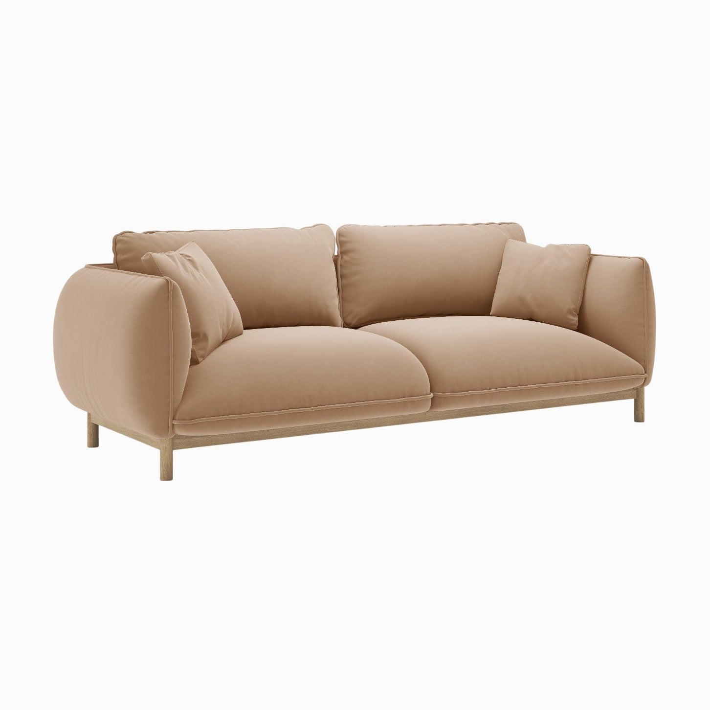 ADA sand 3-seater velvet sofa